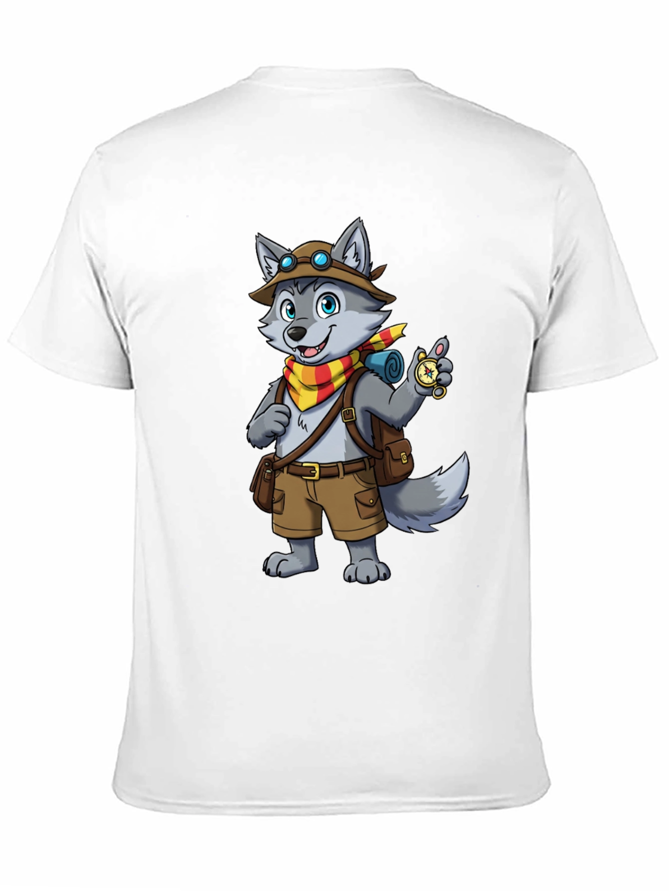 Adventurer Wolf Graphic Tee - Black Cotton