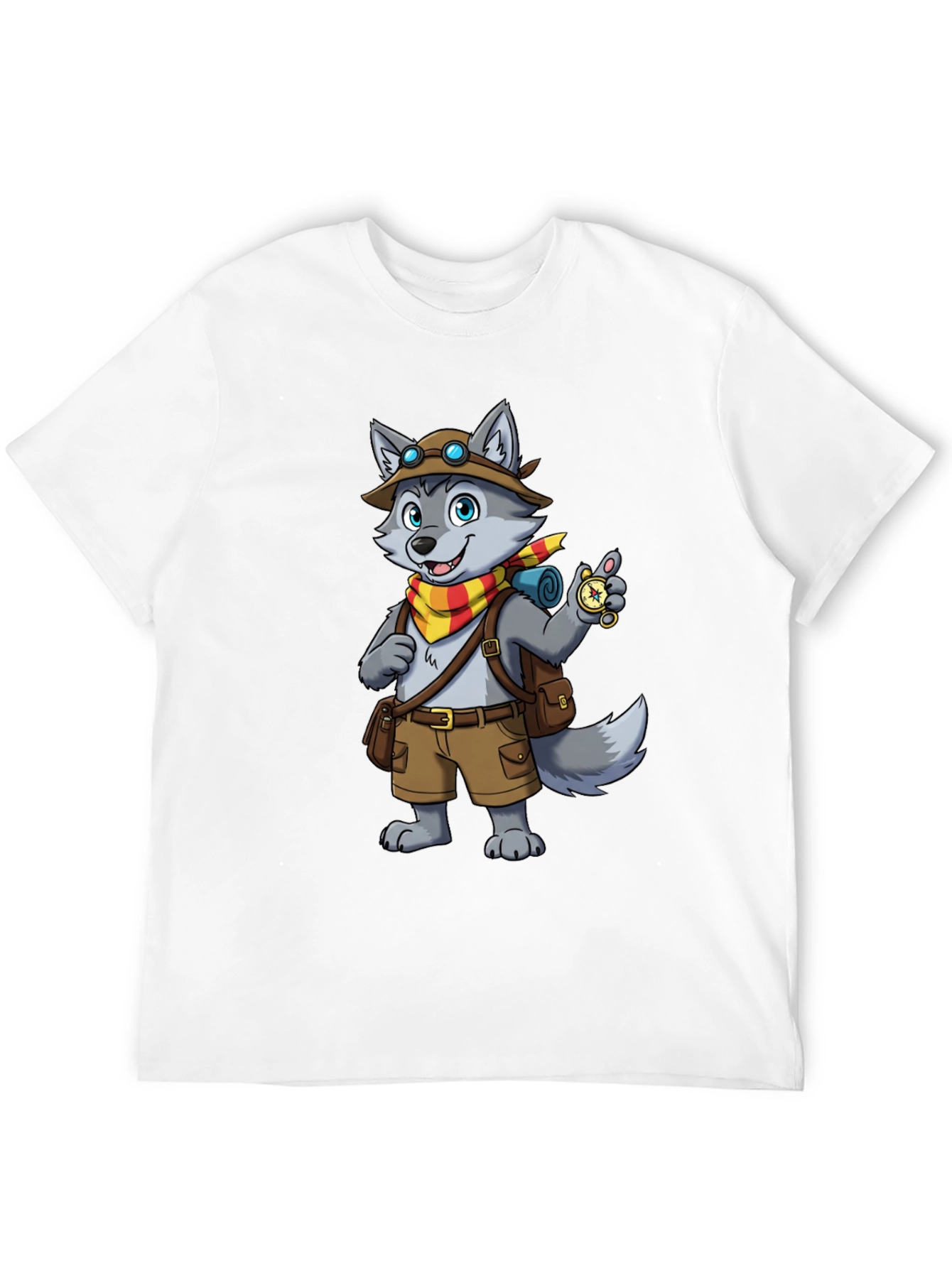 Adventurer Wolf Graphic Tee - Black Cotton
