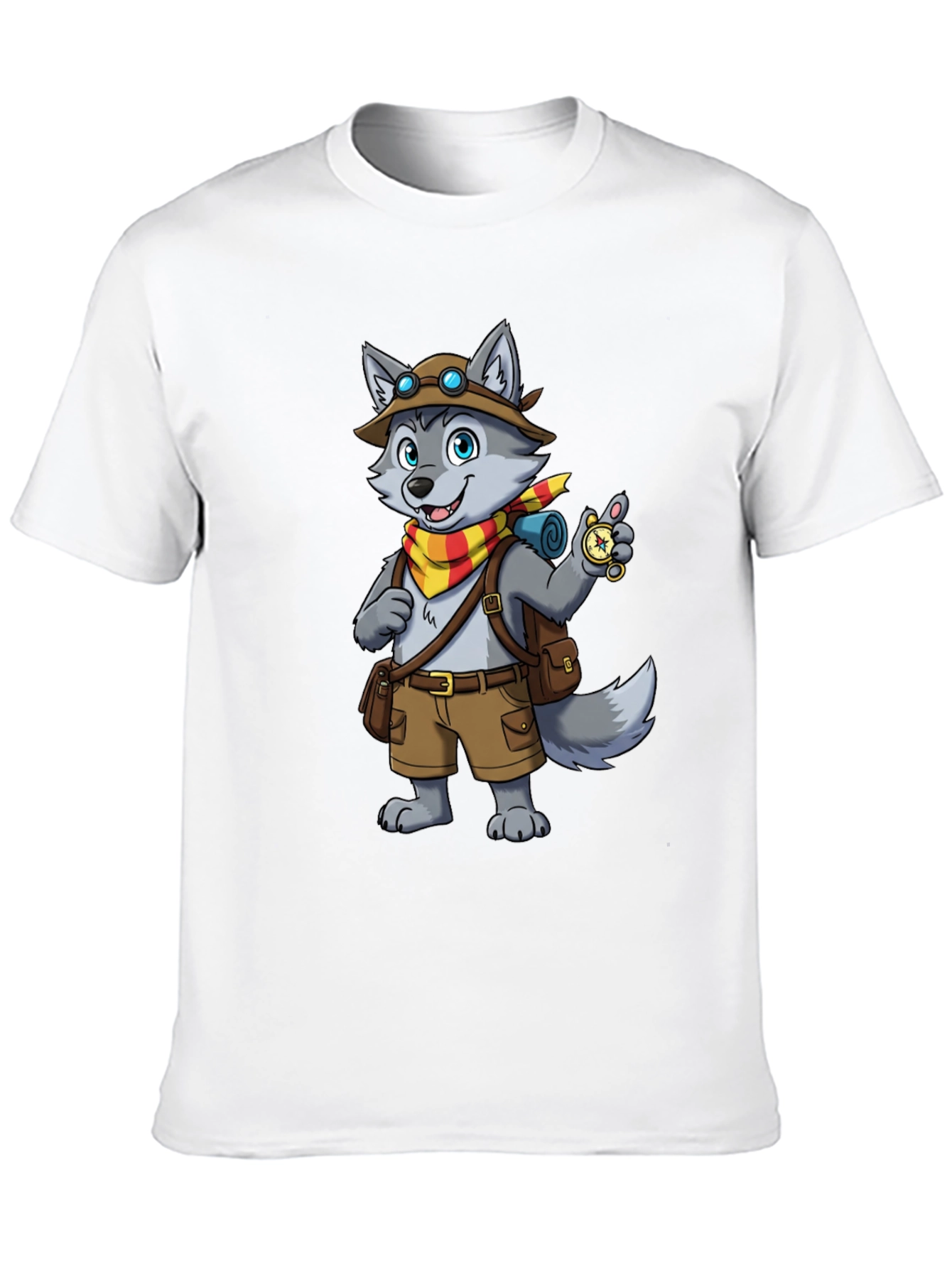Adventurer Wolf Graphic Tee - Black Cotton