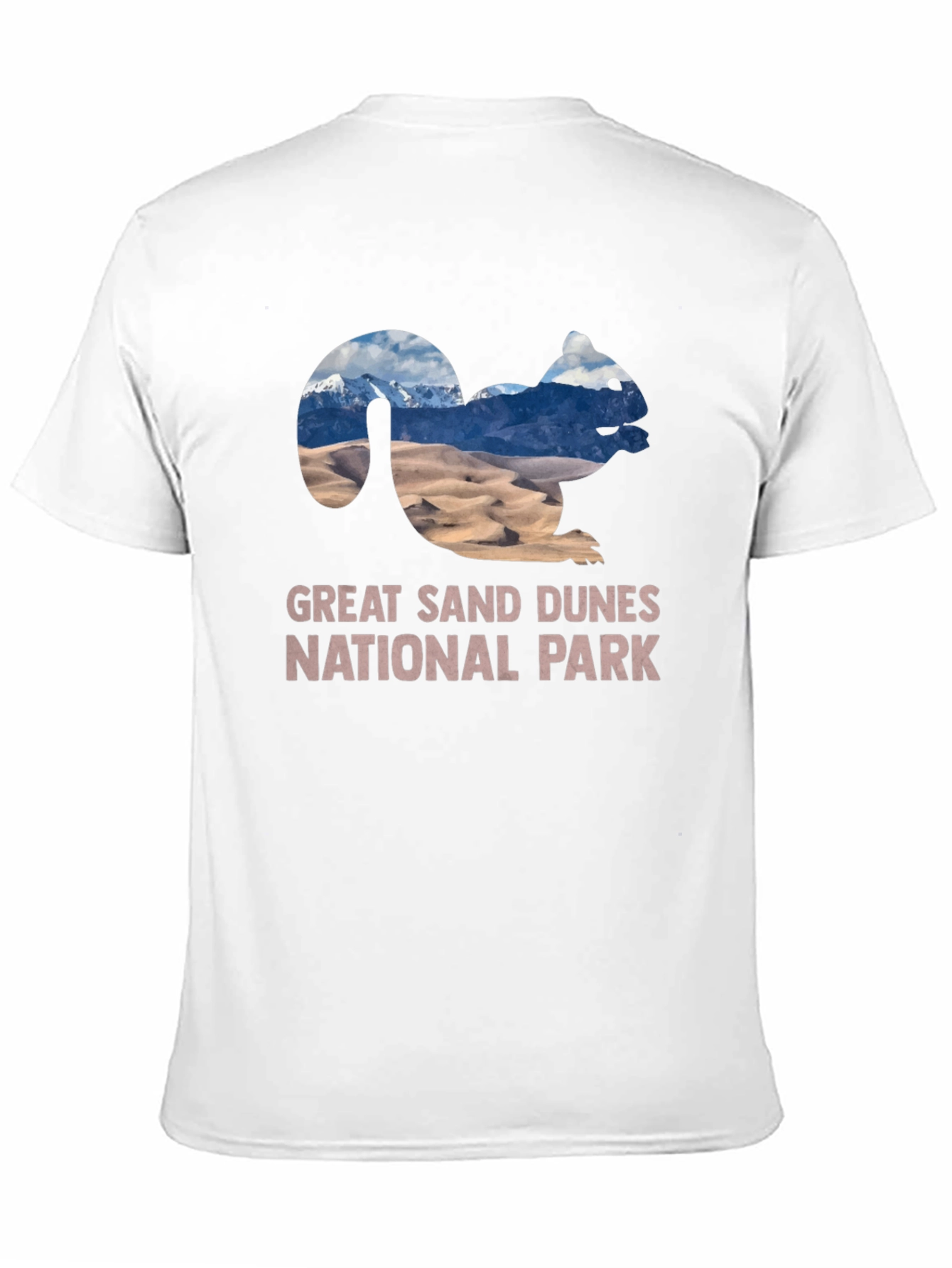 Great Sand Dunes NP Squirrel Black T-Shirt