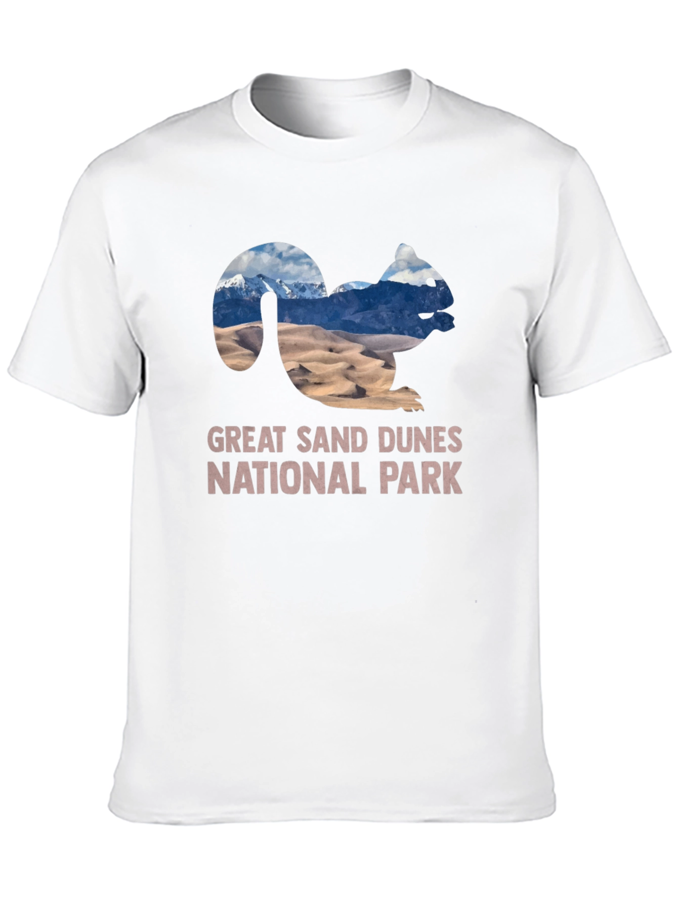 Great Sand Dunes NP Squirrel Black T-Shirt