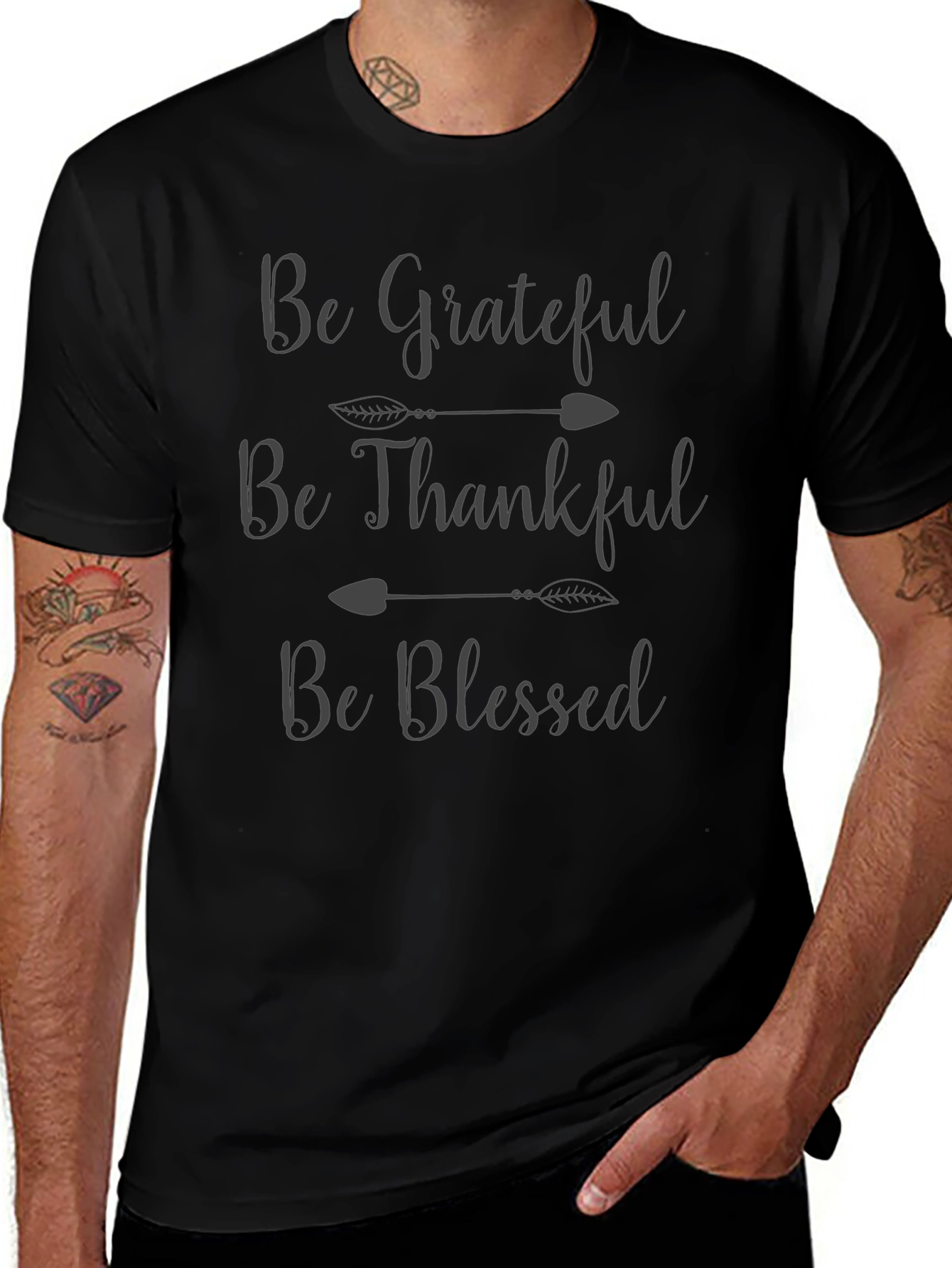 Grateful Thankful Blessed Arrow Tee