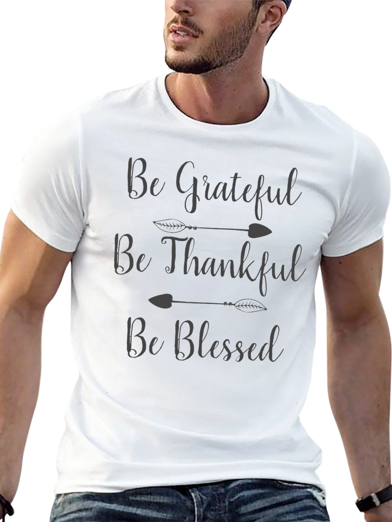 Grateful Thankful Blessed Arrow Tee