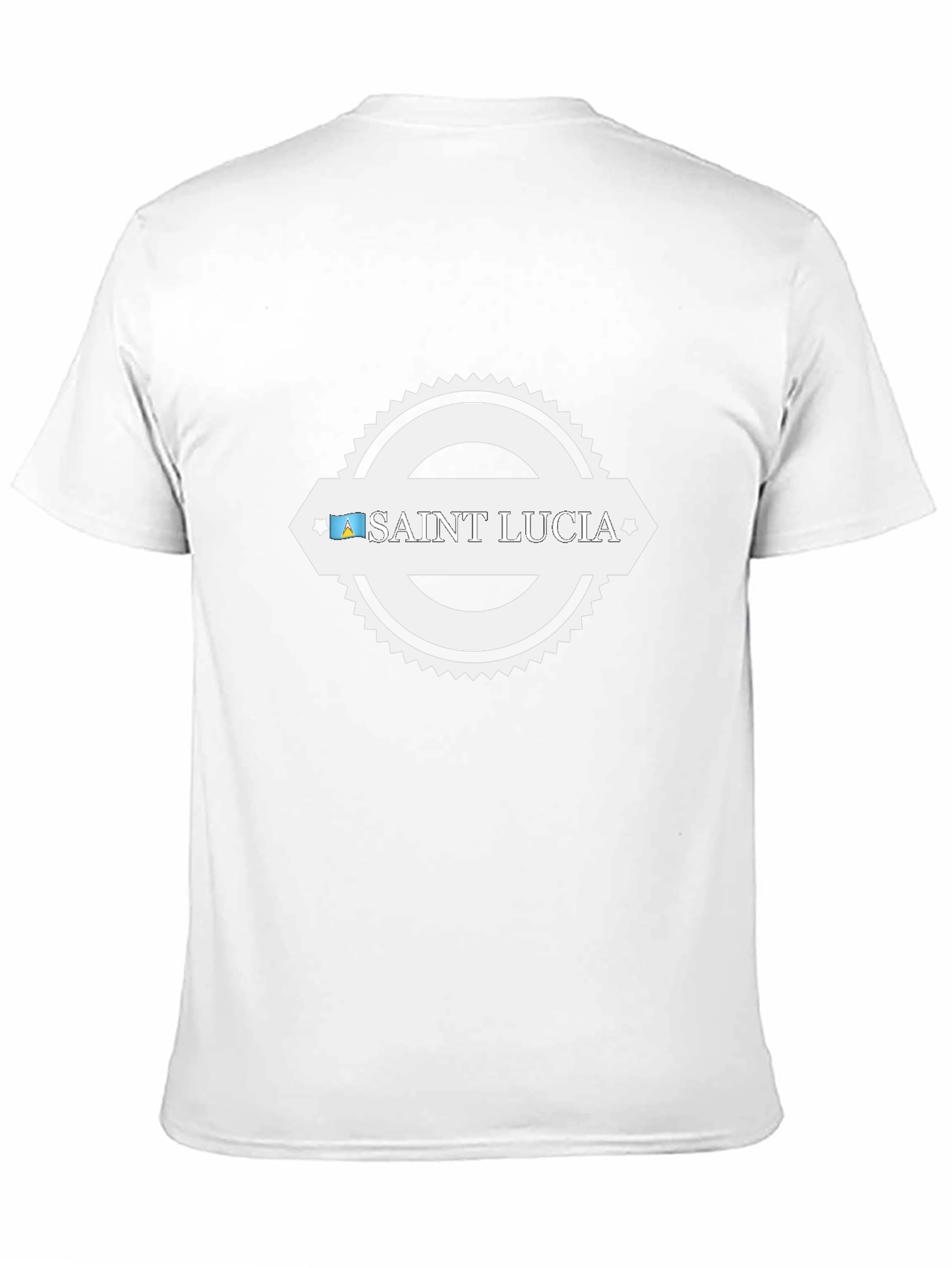 Saint Lucia Graphic T-Shirt Black Cotton Blend Tee
