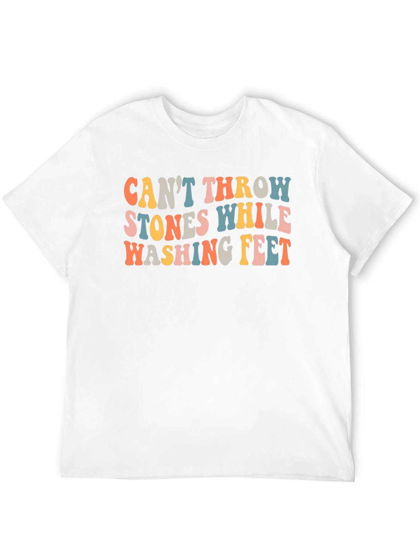 Retro Cant Throw Stones Graphic Tee