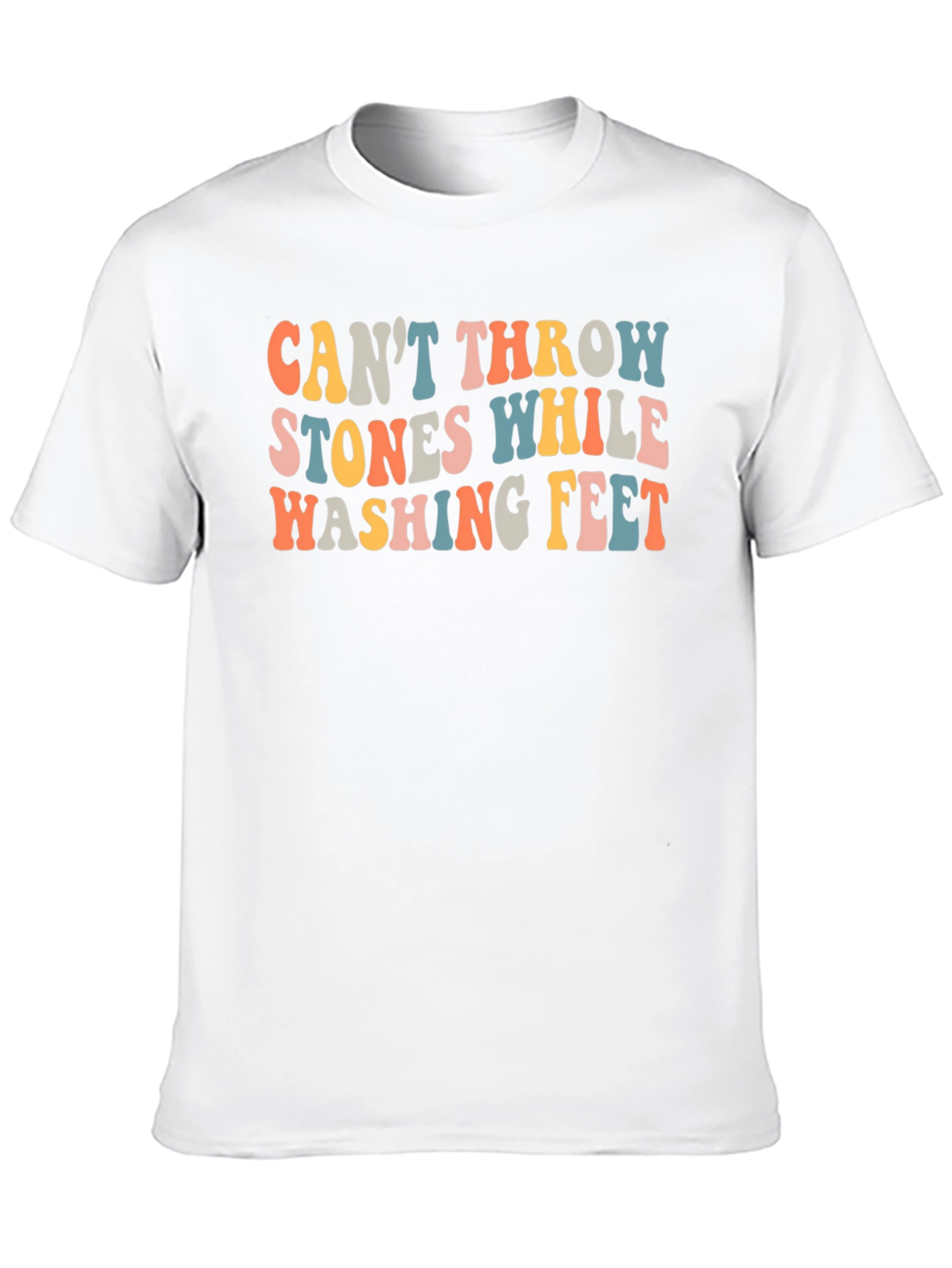 Retro Cant Throw Stones Graphic Tee