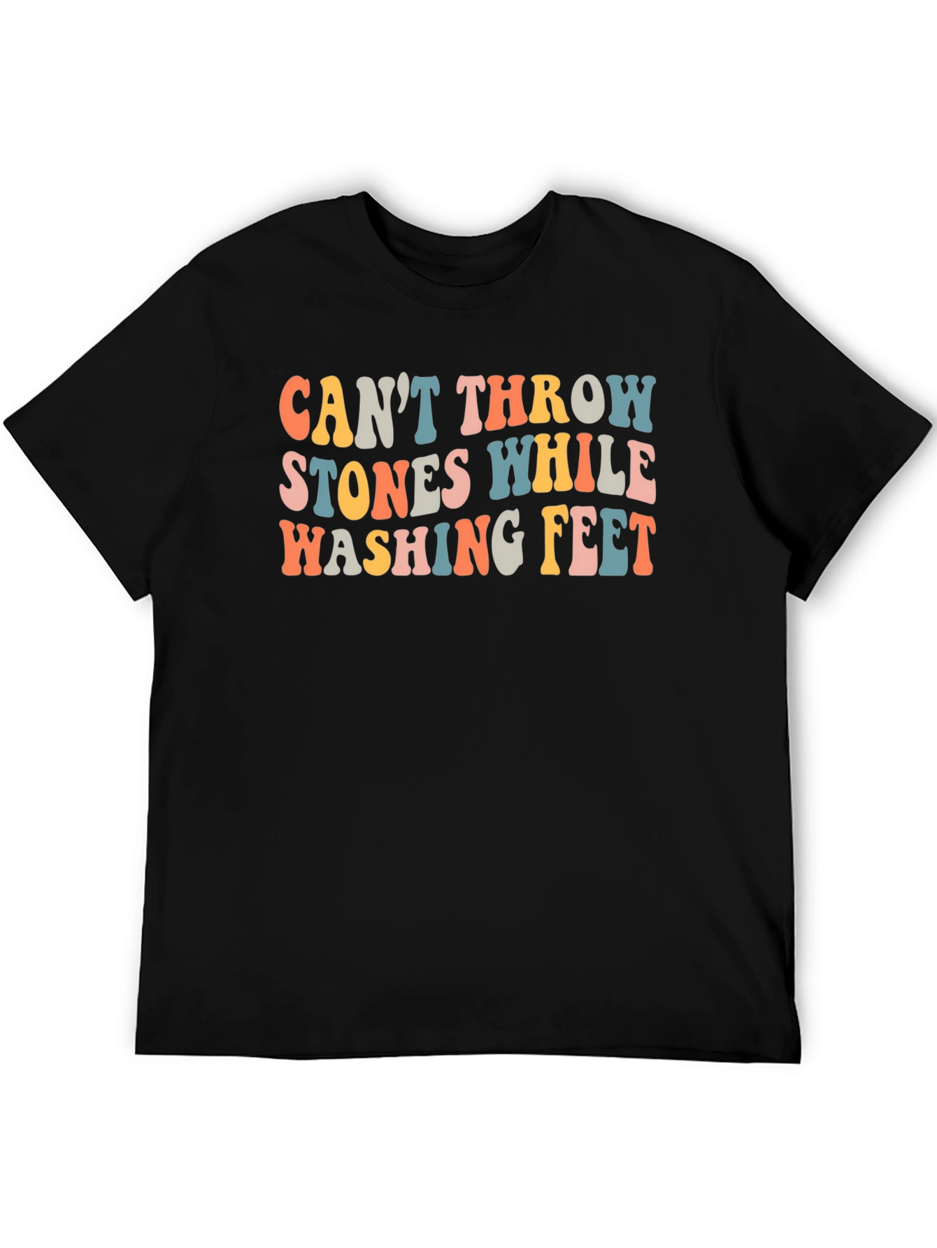 Retro Cant Throw Stones Graphic Tee