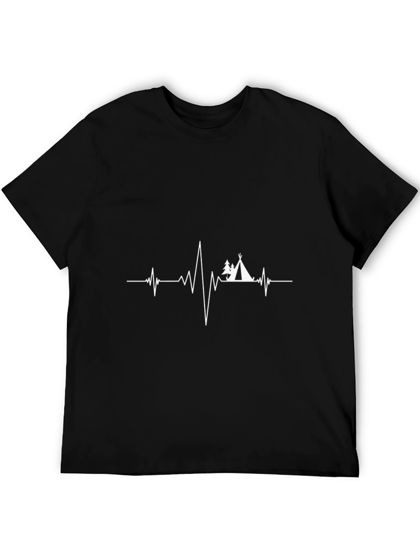 Camping Heartbeat T-Shirt - Nature Lover Tee