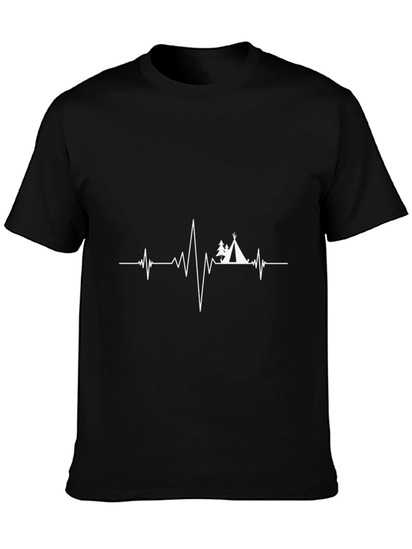 Camping Heartbeat T-Shirt - Nature Lover Tee