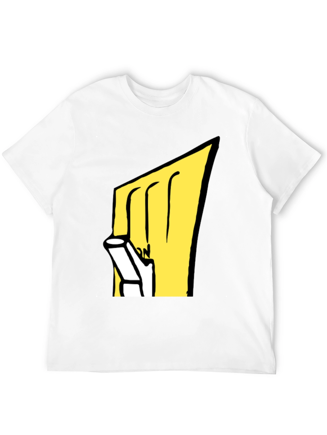 Cartoon Graphic Tee - Black Cotton Blend