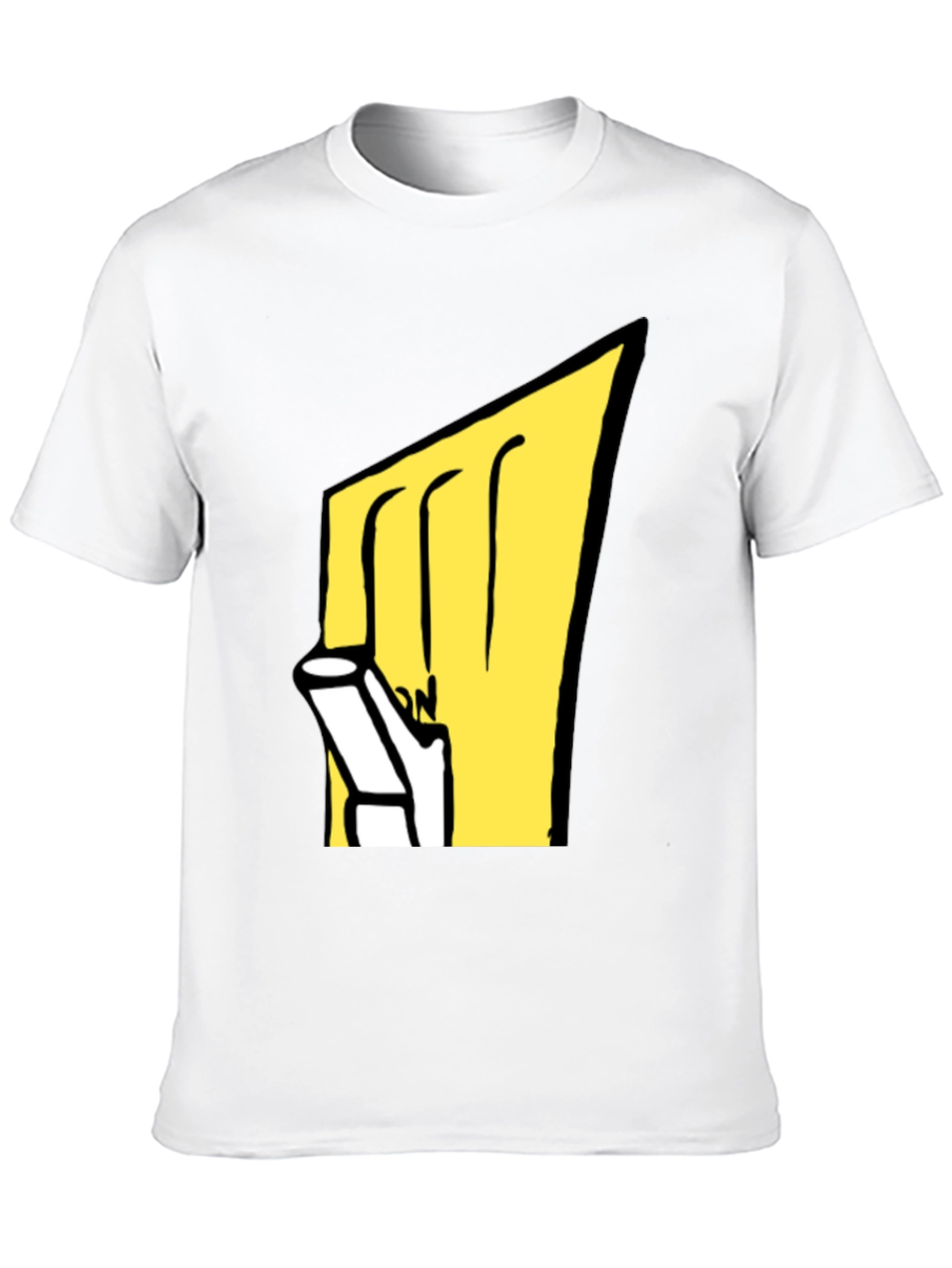 Cartoon Graphic Tee - Black Cotton Blend