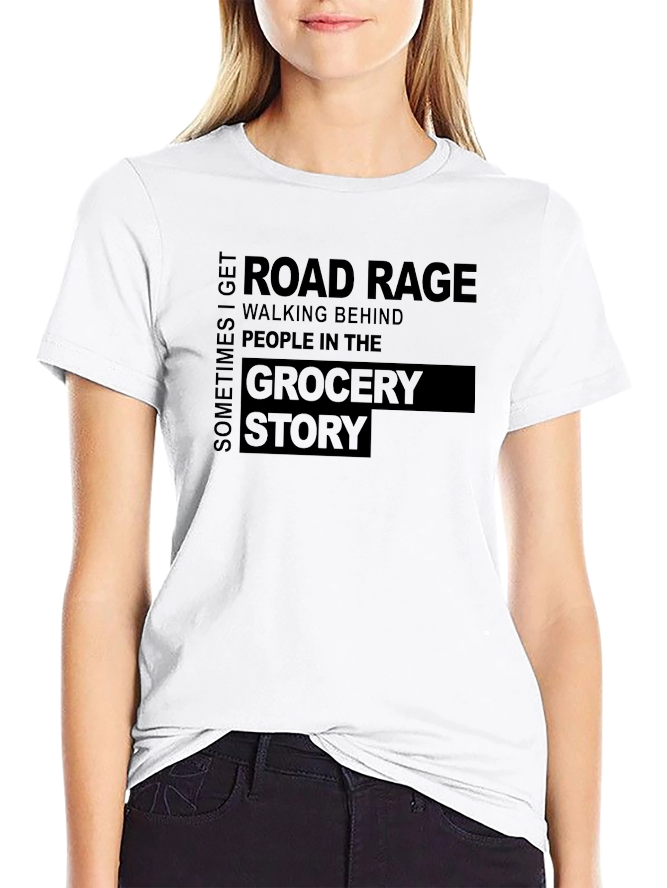 Road Rage Grocery Store Graphic T-Shirt