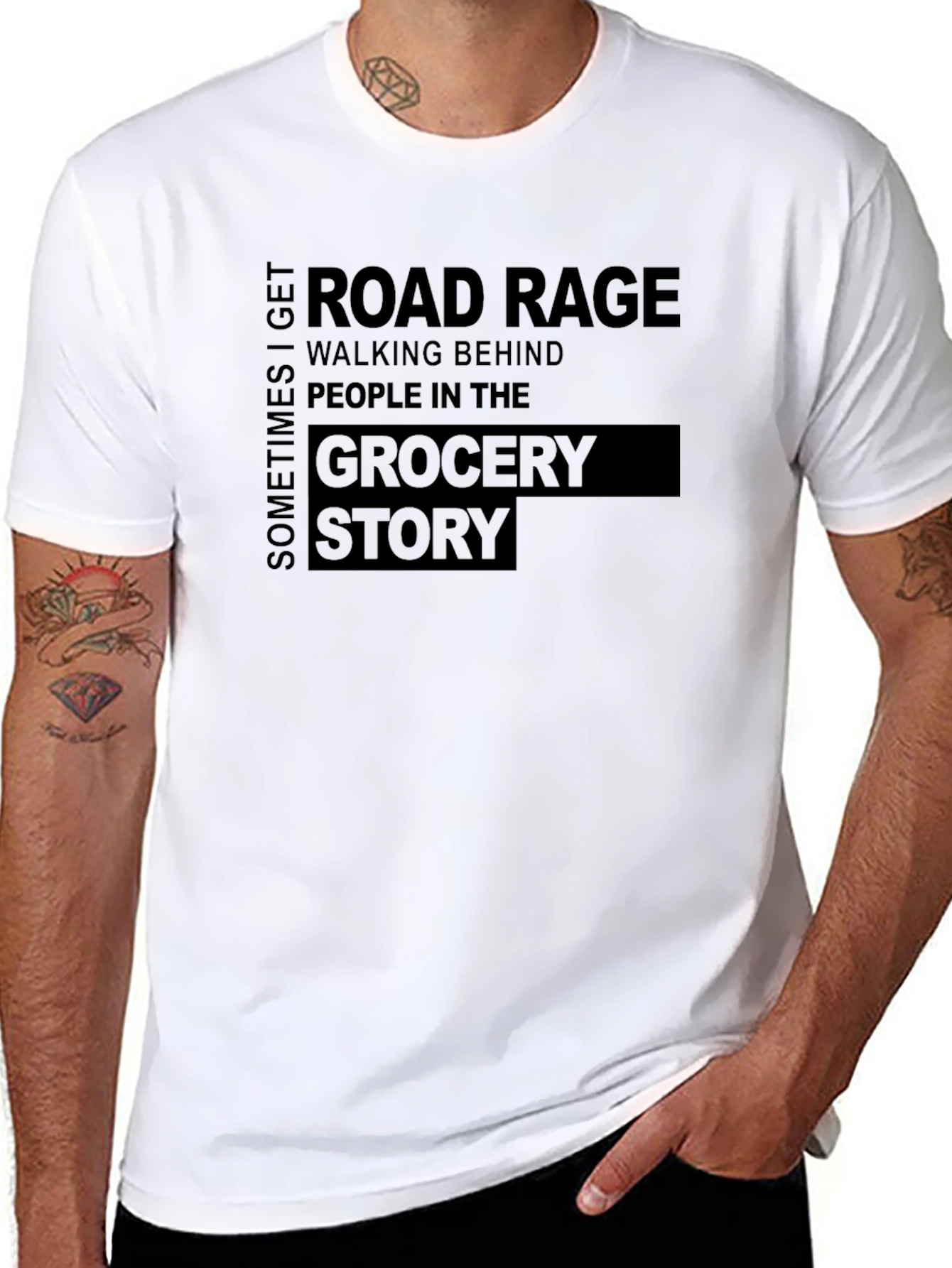 Road Rage Grocery Store Graphic T-Shirt