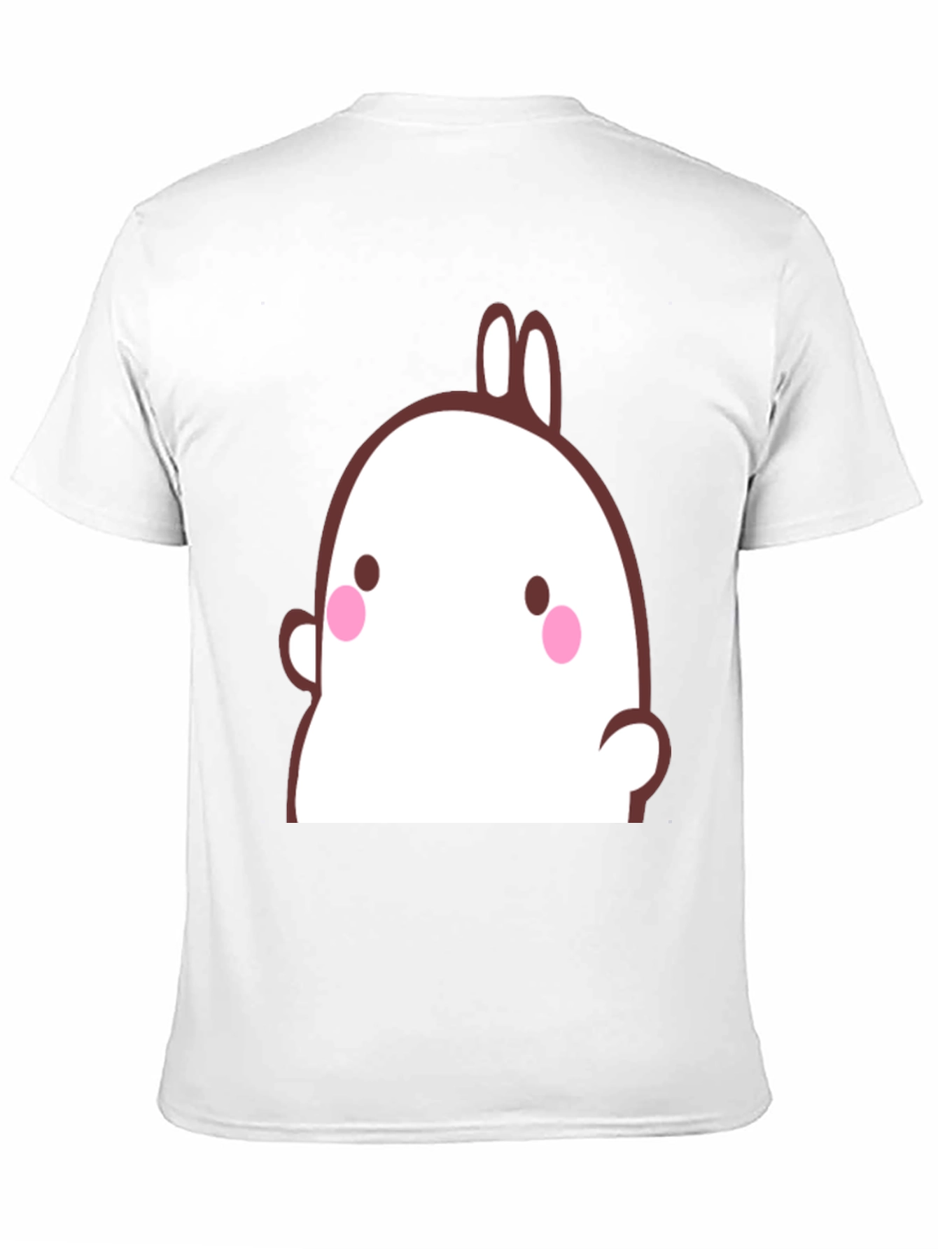 Cute Cartoon Bunny Graphic Black T-Shirt