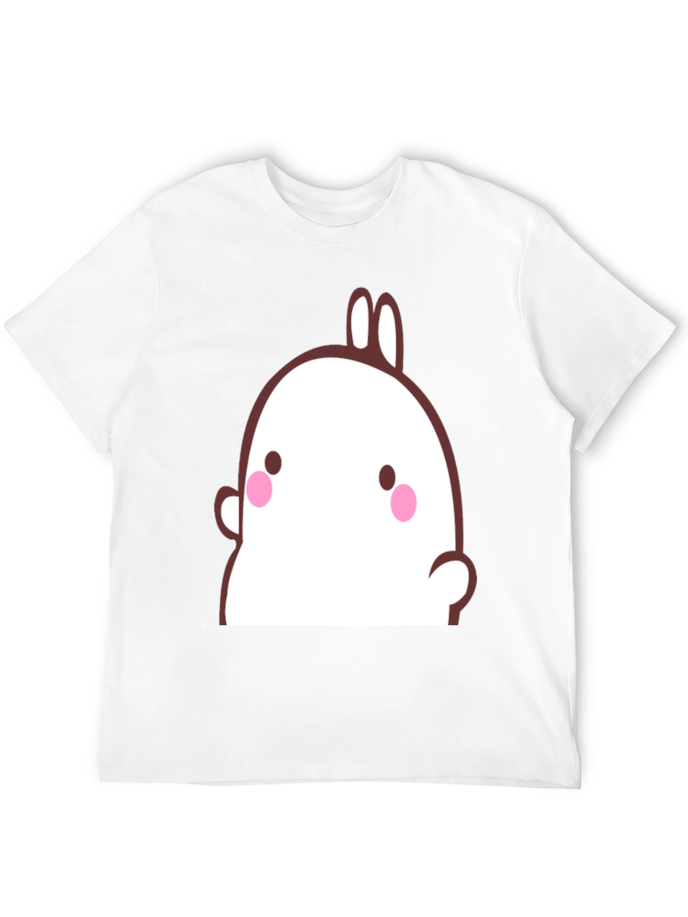 Cute Cartoon Bunny Graphic Black T-Shirt