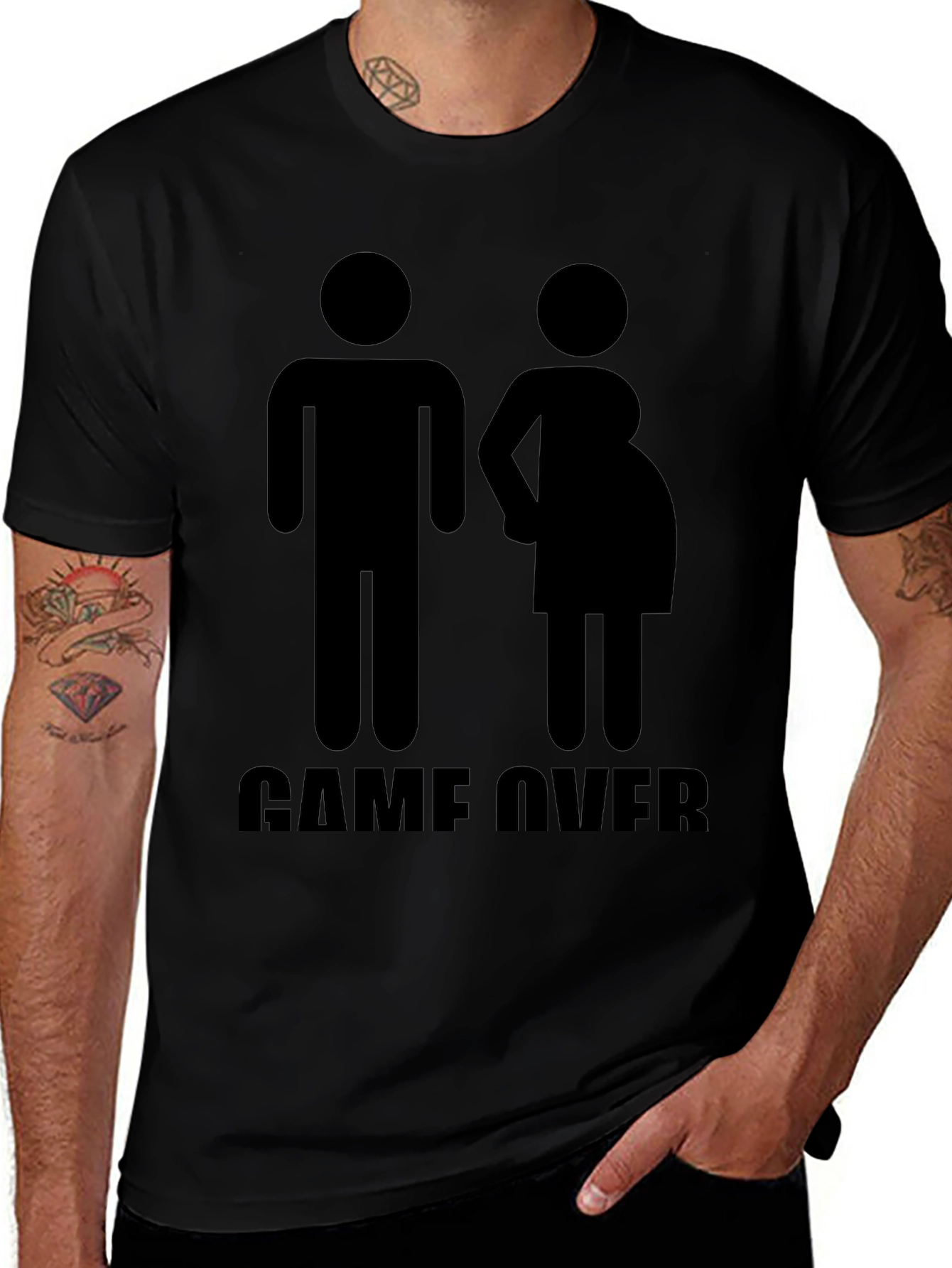 Funny Game Over Pregnancy Announcement T-Shirt