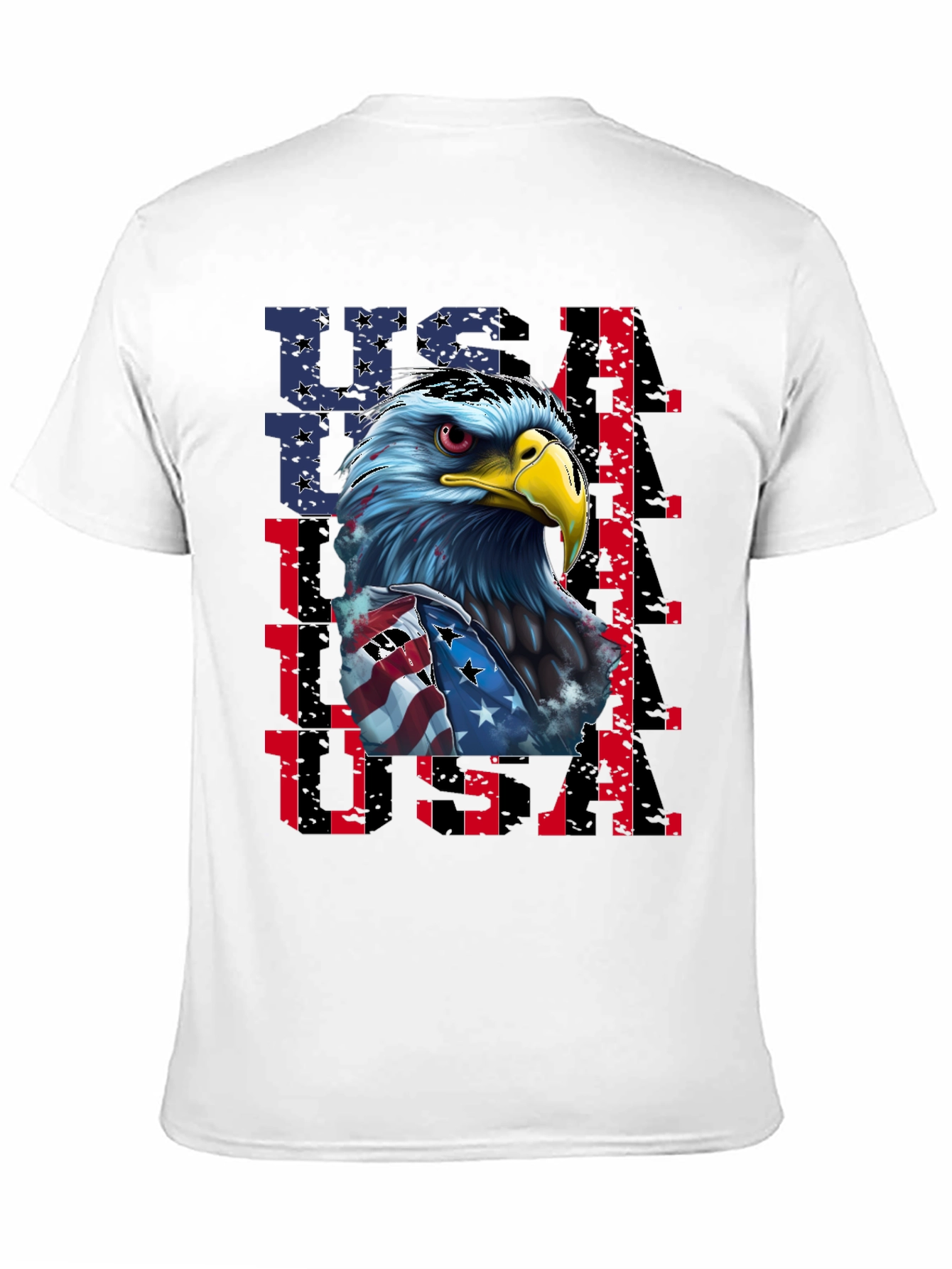 Patriotic Eagle USA Graphic Print Mens T-Shirt