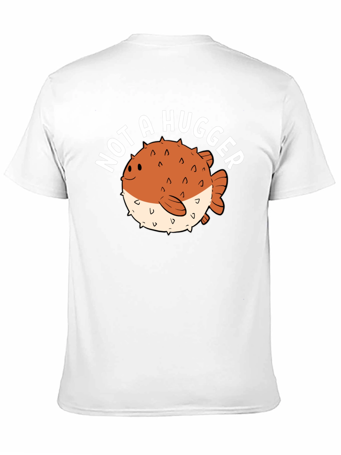 Not a Hugger Pufferfish Graphic Tee - Black