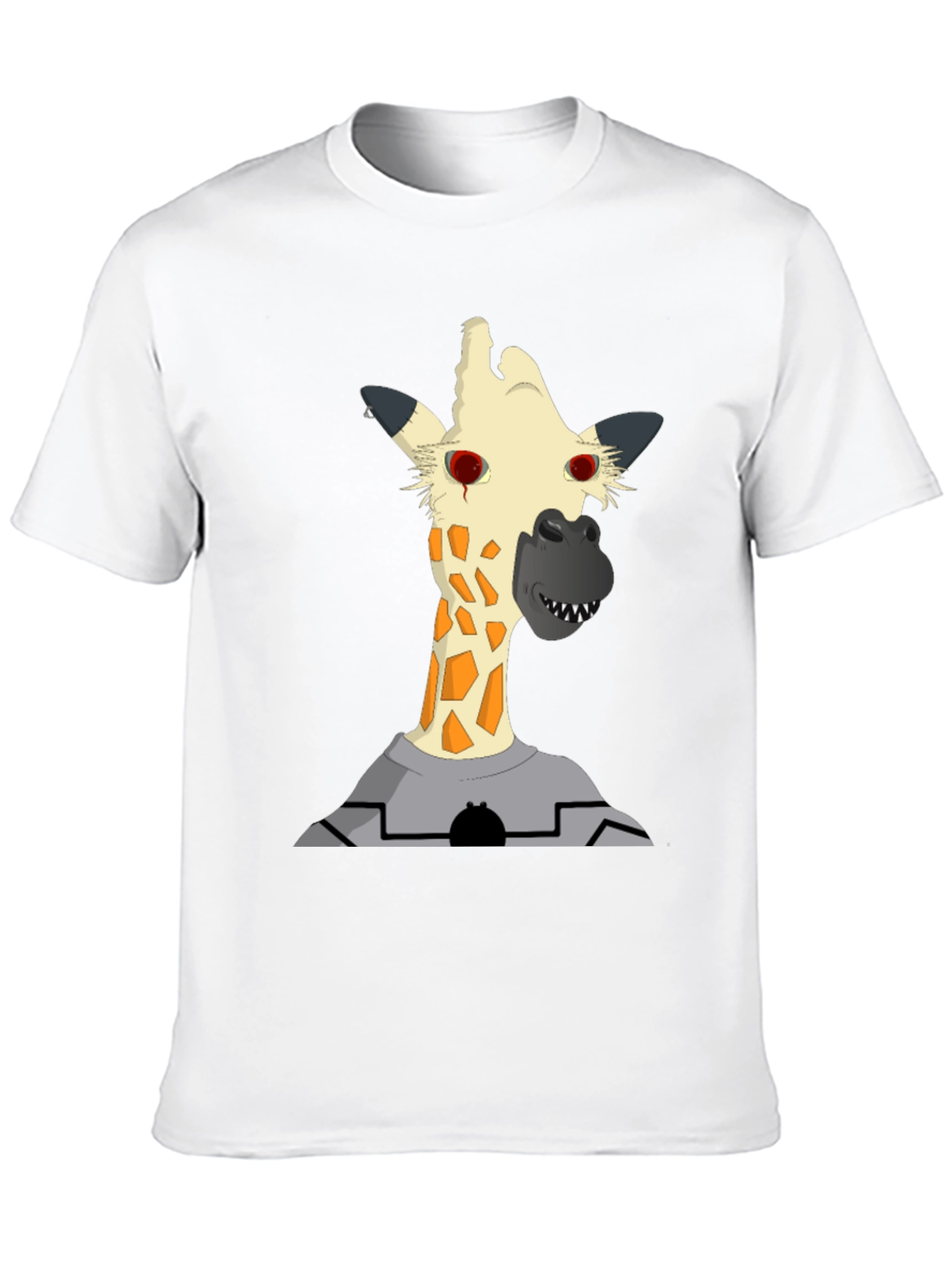 Giraffe Zombie T-Shirt - Mens Black Tee