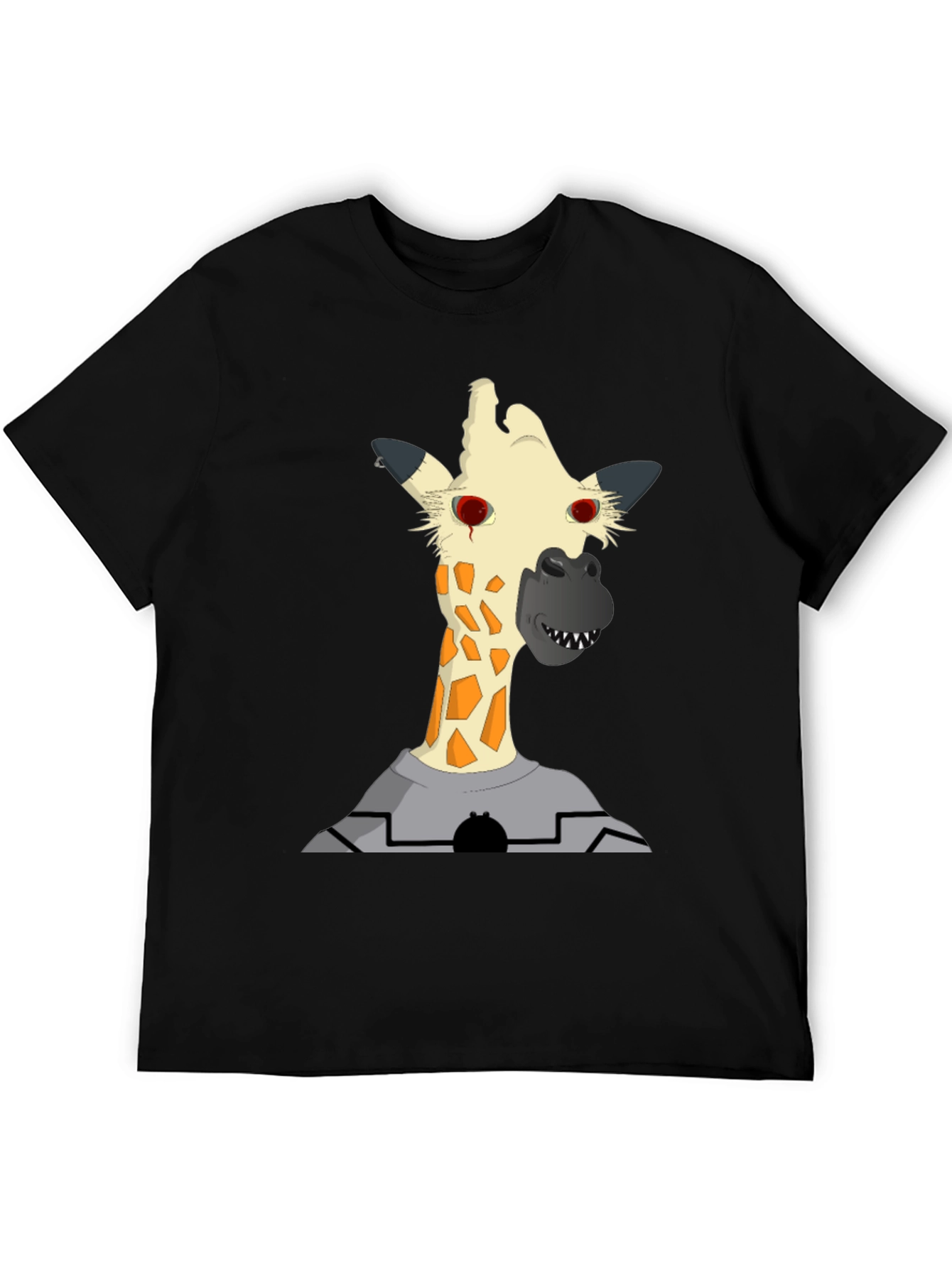Giraffe Zombie T-Shirt - Mens Black Tee
