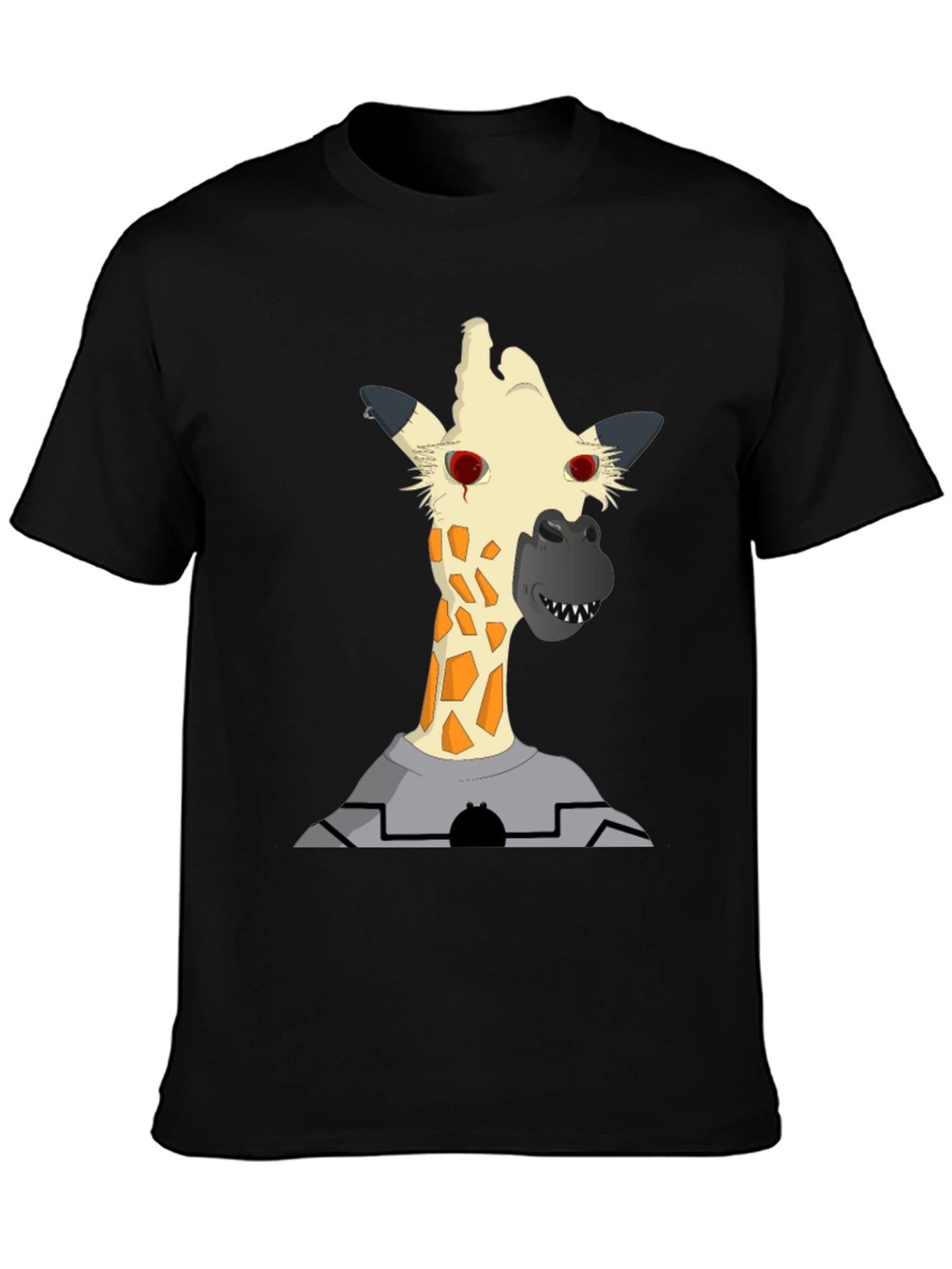 Giraffe Zombie T-Shirt - Mens Black Tee