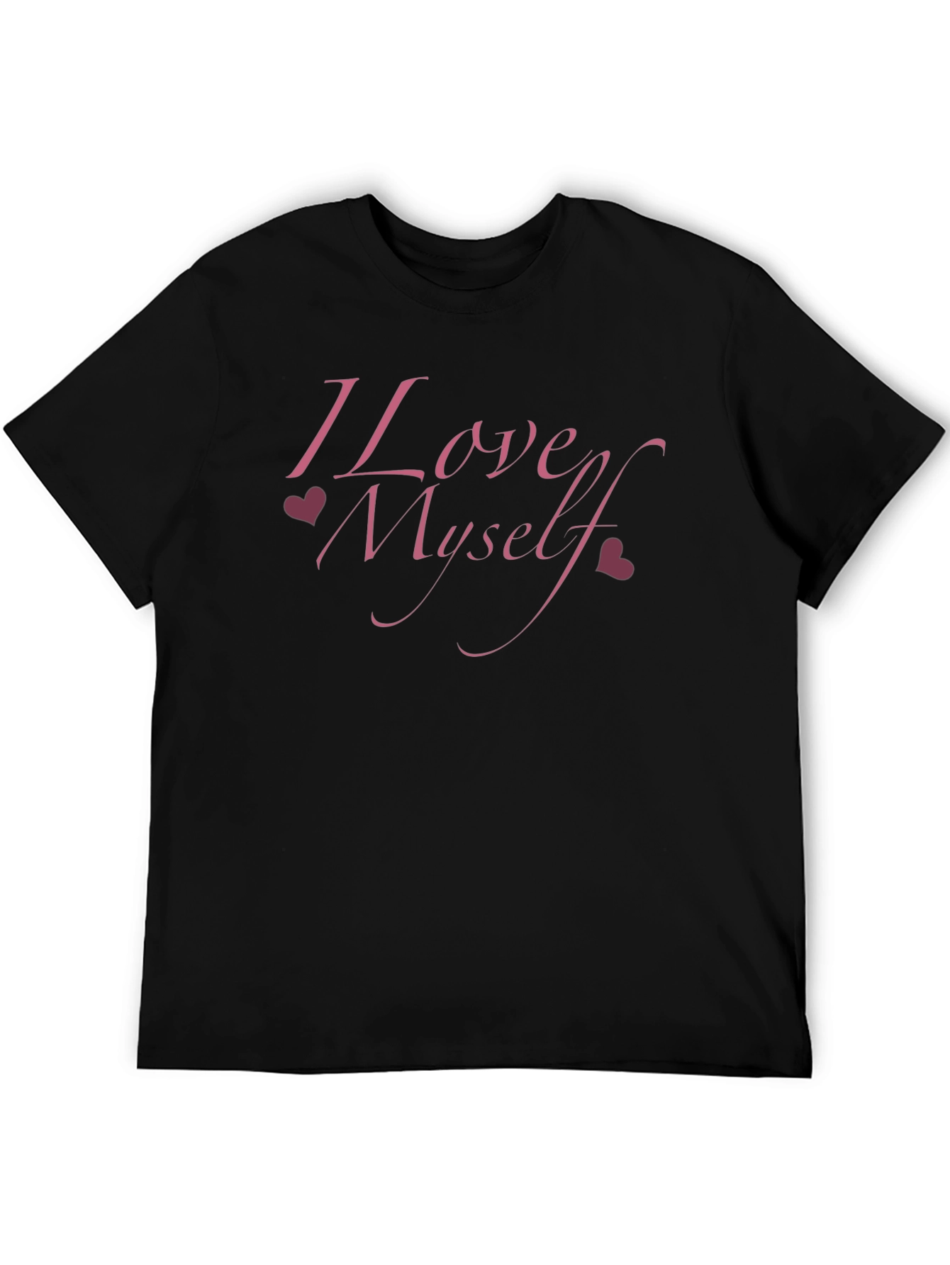 I Love Myself Black Crew Neck T-Shirt
