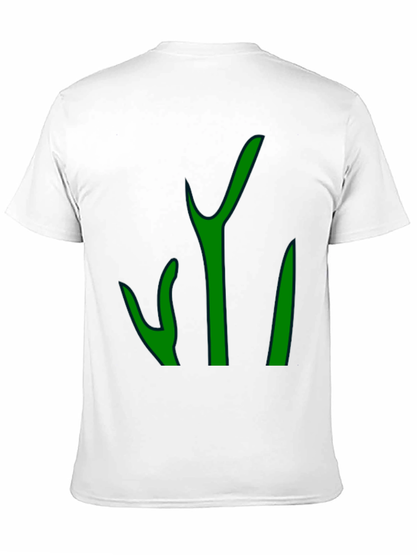Green Graphic Print Mens Black T-Shirt