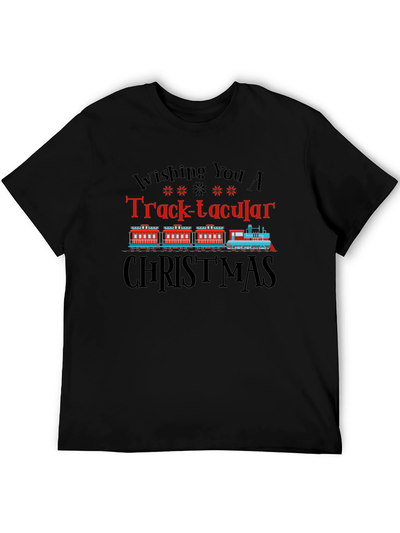 Track-tacular Christmas Train Graphic Tee