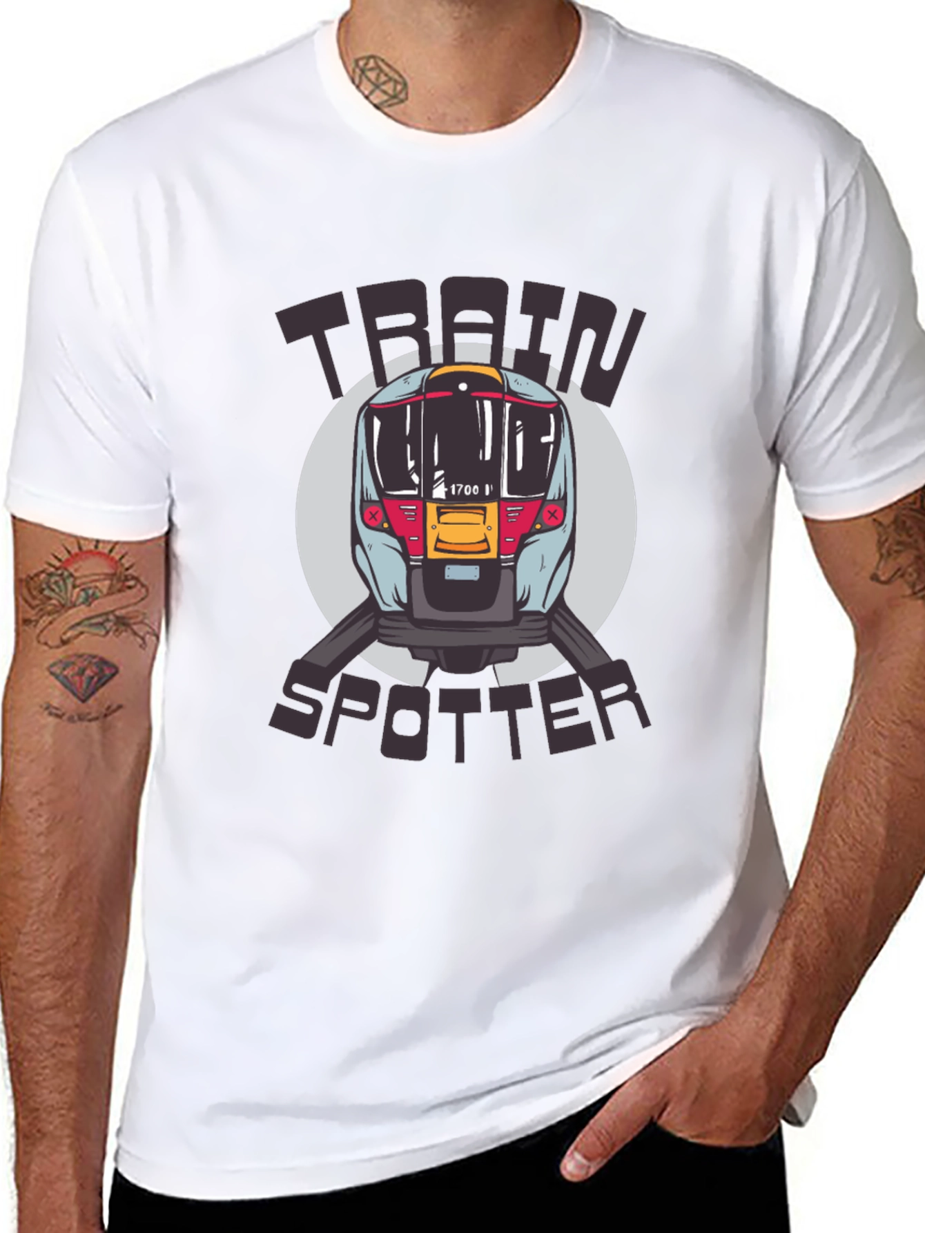 Train Spotter T-Shirt - Locomotive Design