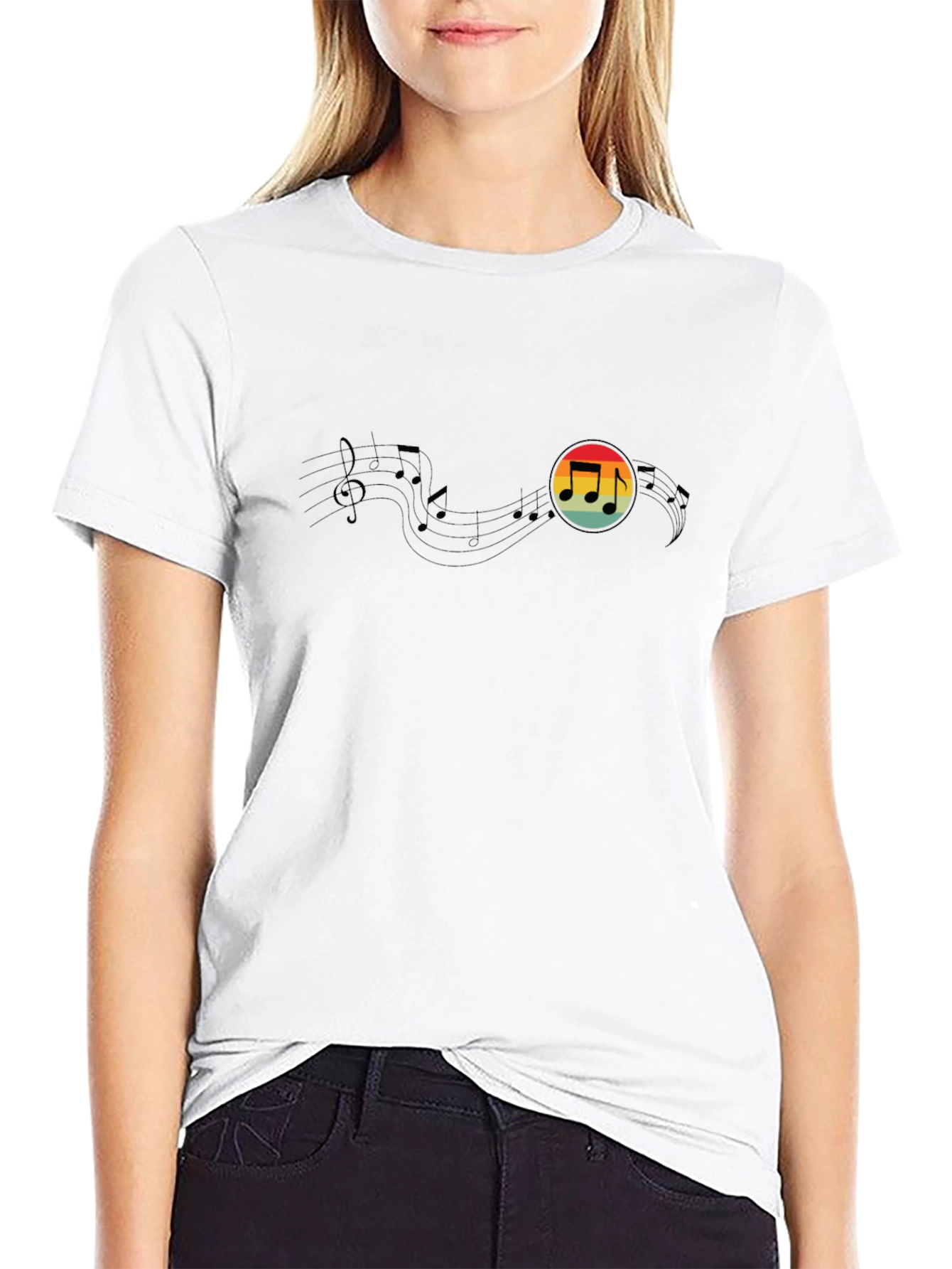 Retro Music Note Graphic Tee