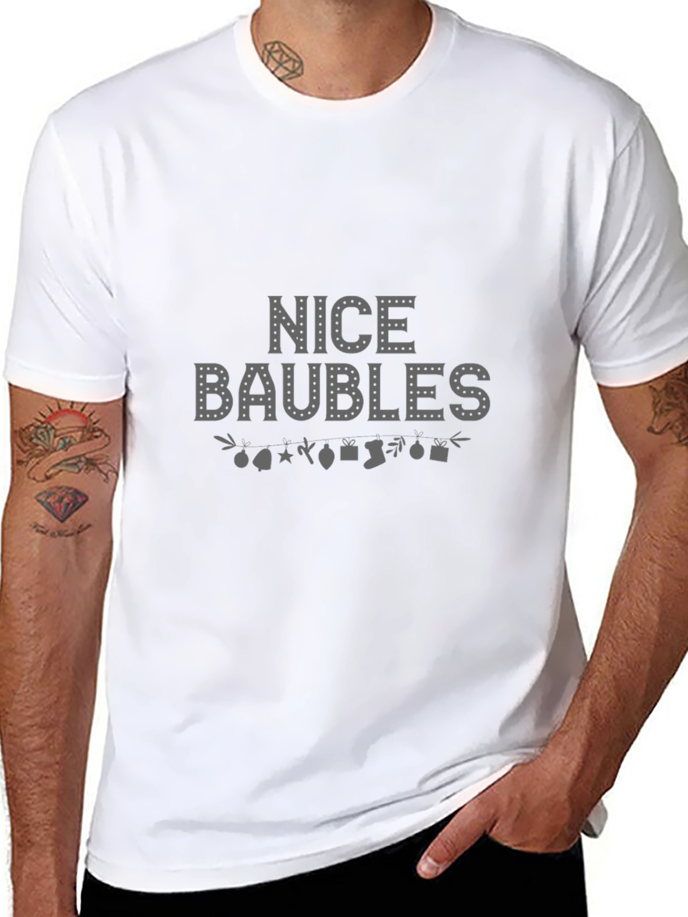 Nice Baubles Christmas T-Shirt - Holiday Festive Tee