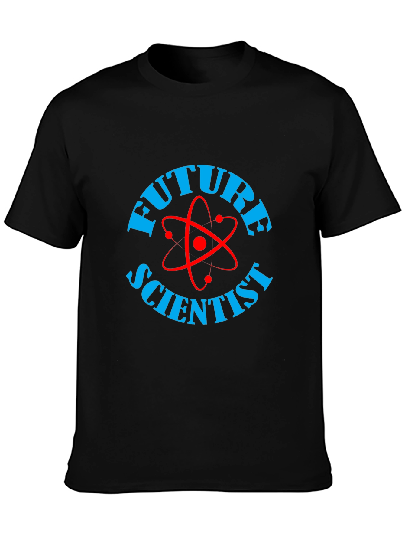 Future Scientist Graphic Tee - Black Cotton T-Shirt