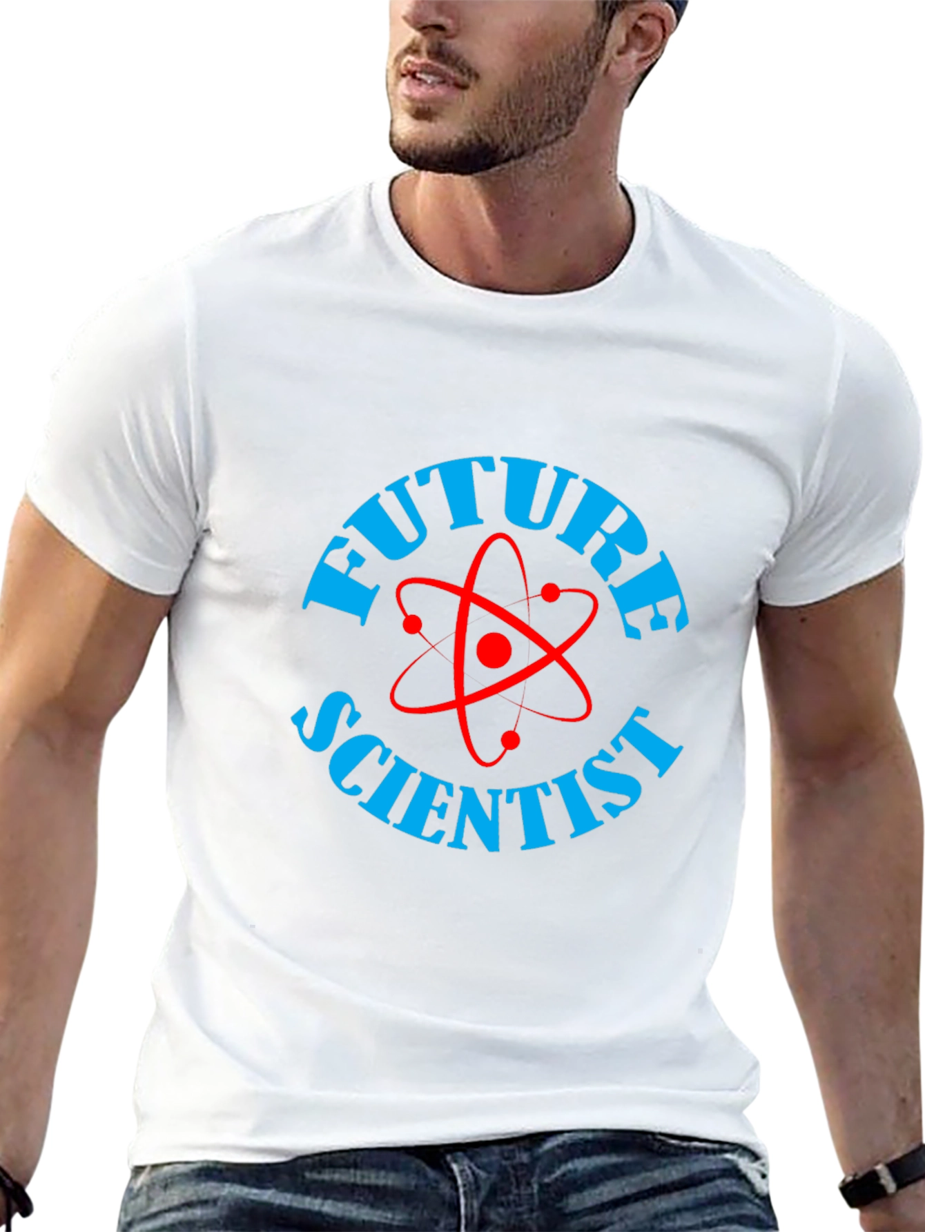 Future Scientist Graphic Tee - Black Cotton T-Shirt