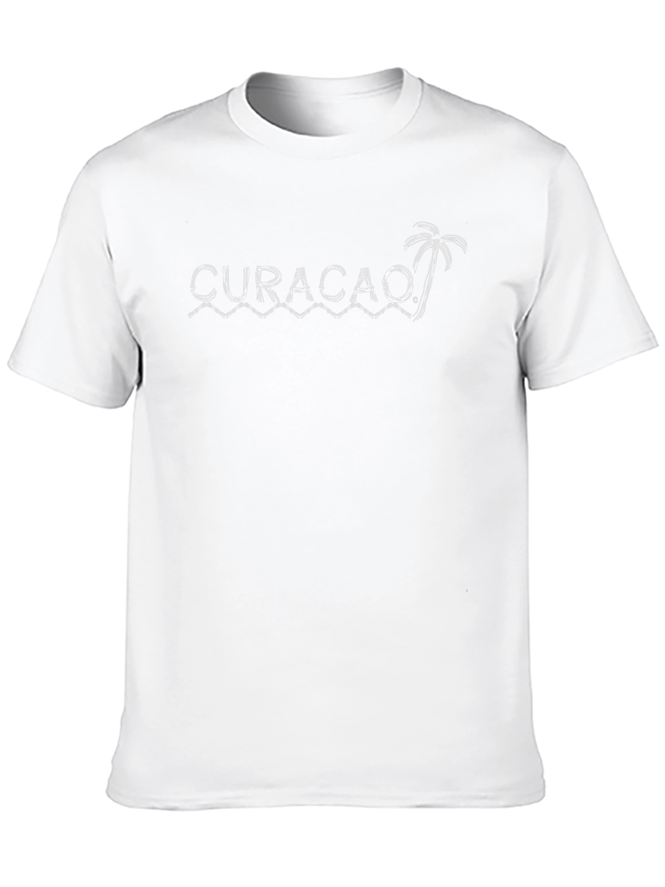 Curaçao Island Vibes Graphic Tee - Black Cotton Blend