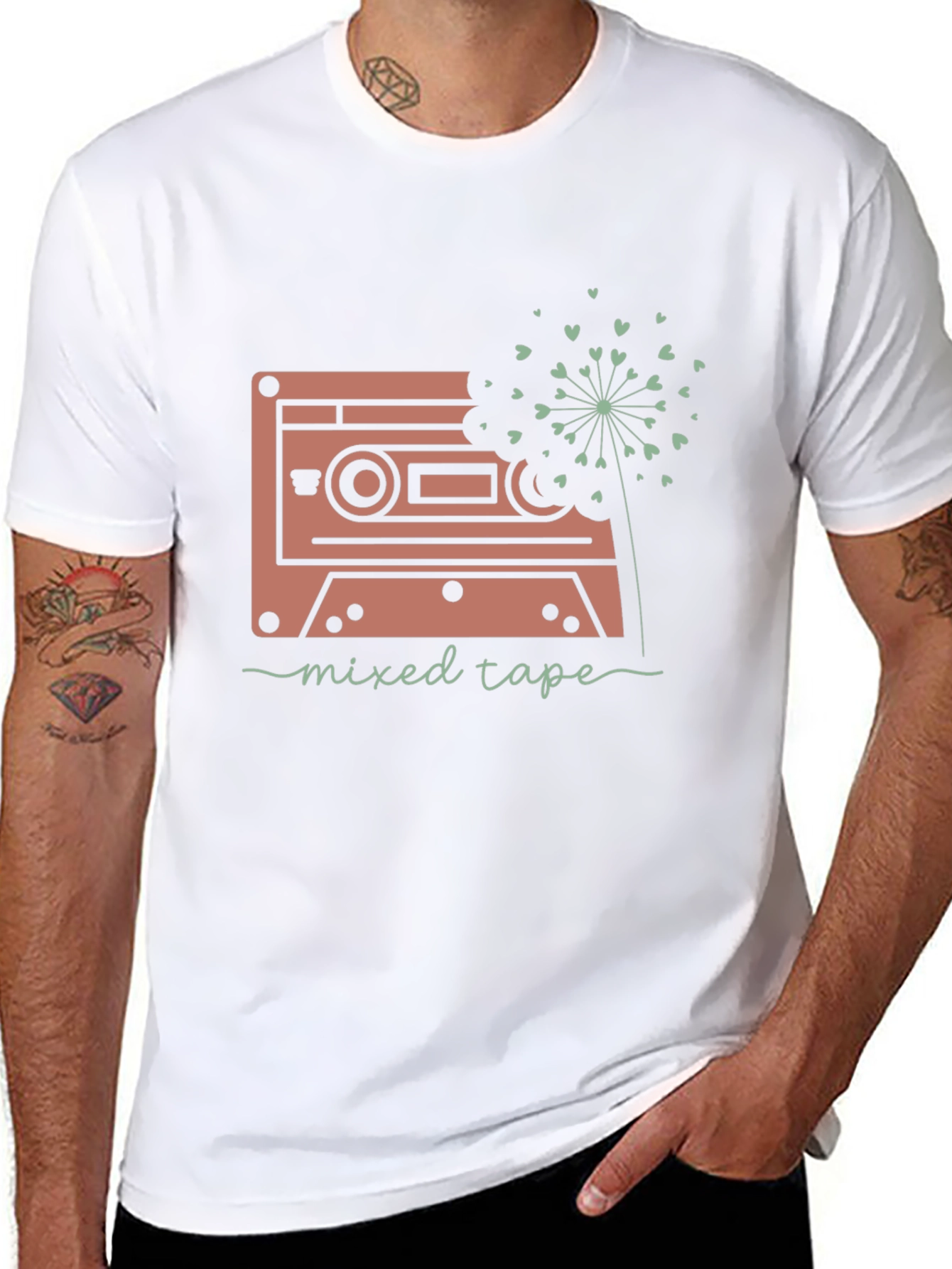 Retro Mixtape Dandelion Graphic Tee