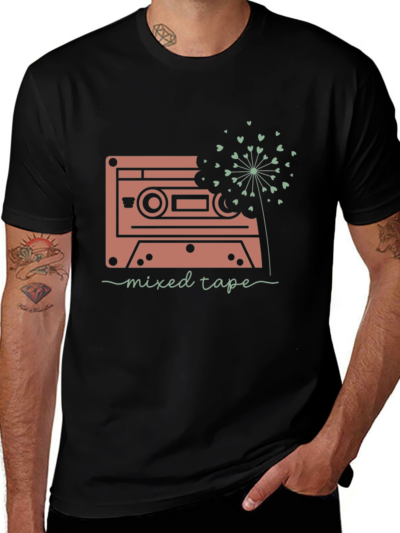 Retro Mixtape Dandelion Graphic Tee
