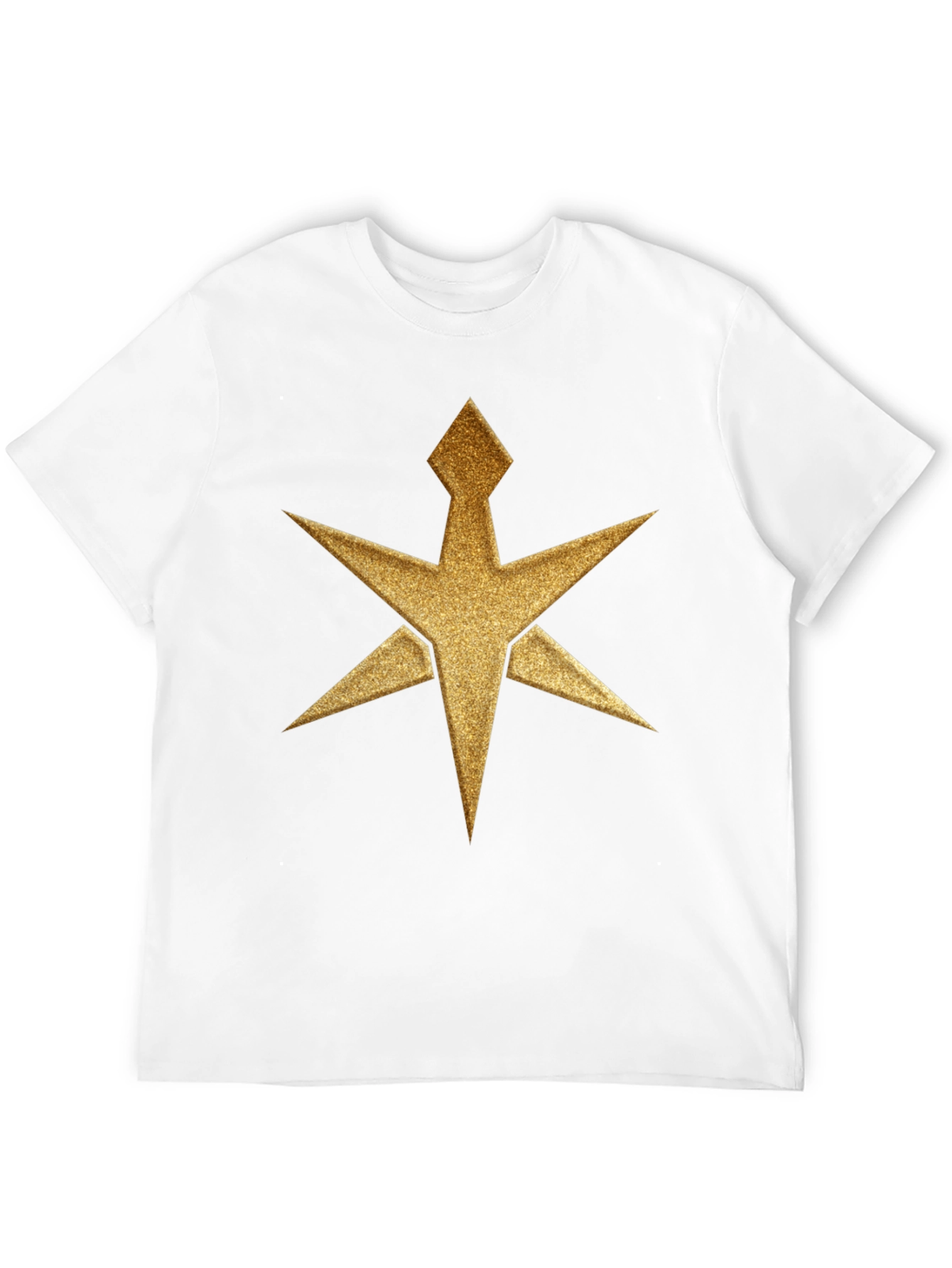 Gold Starburst Graphic Tee - Black Cotton Blend
