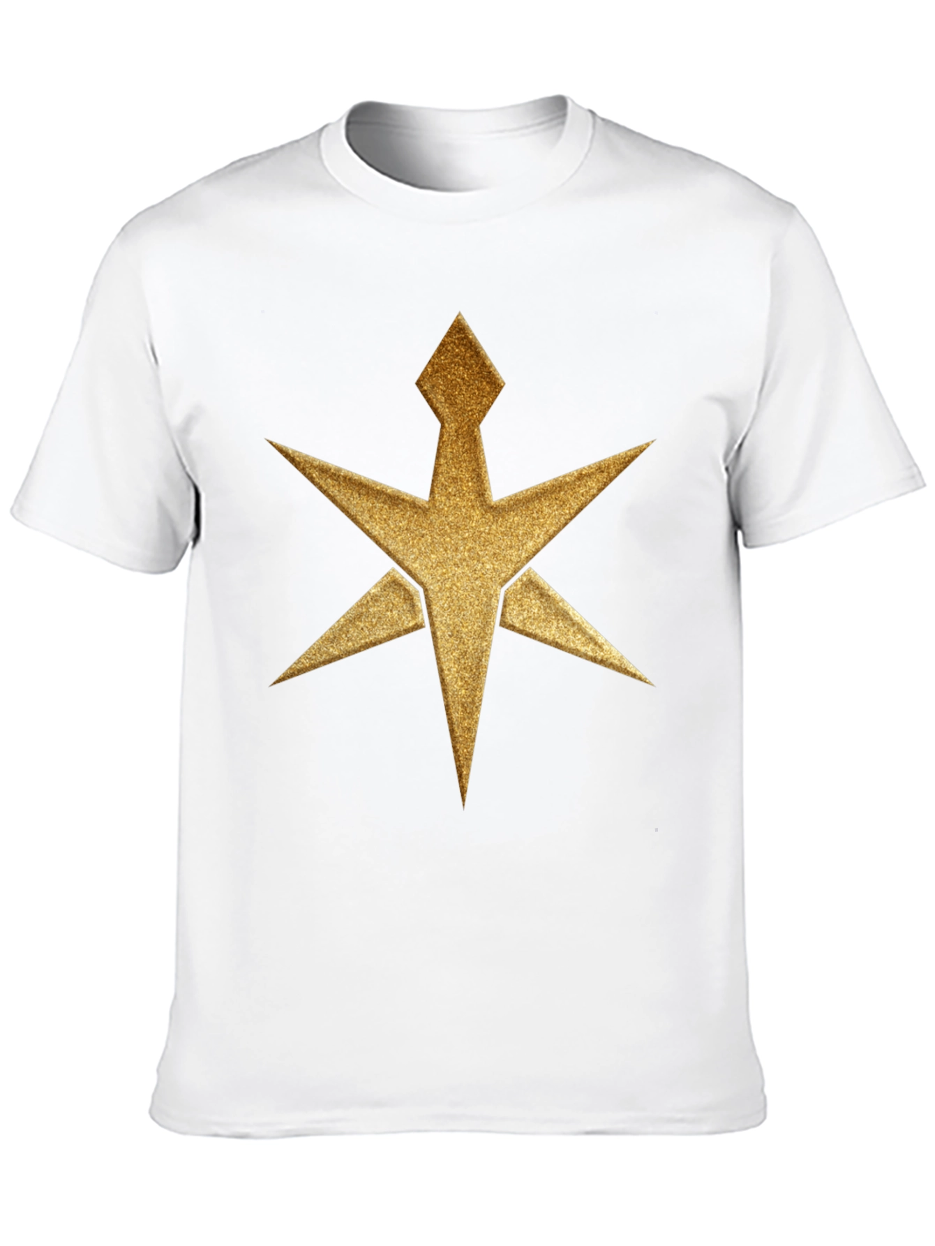 Gold Starburst Graphic Tee - Black Cotton Blend