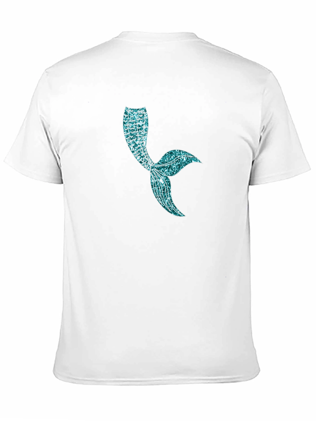 Mermaid Tail Graphic T-Shirt - Shimmering Blue Design