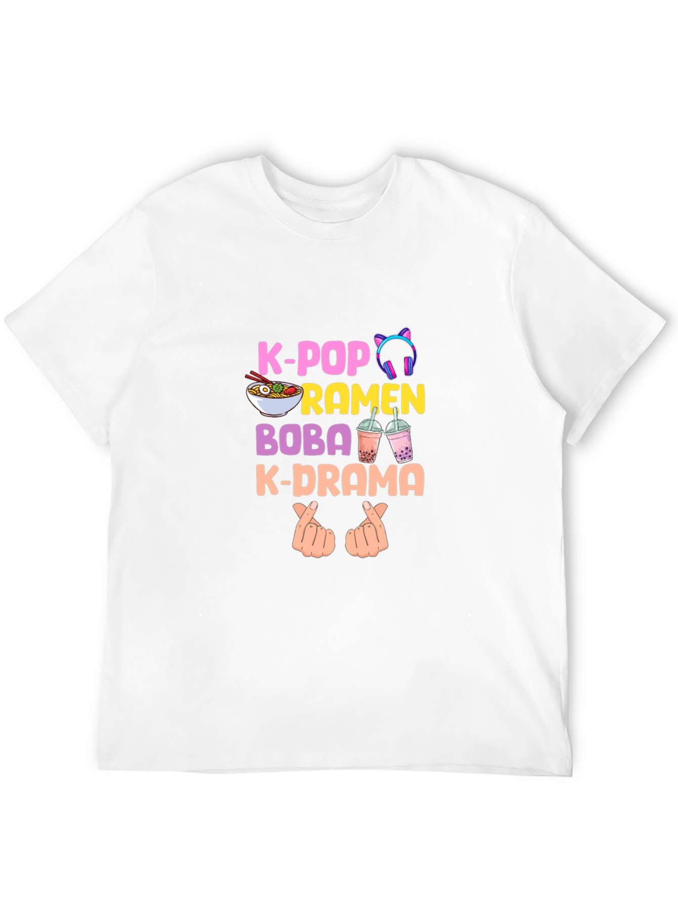 K-Pop Ramen Boba K-Drama Graphic T-Shirt