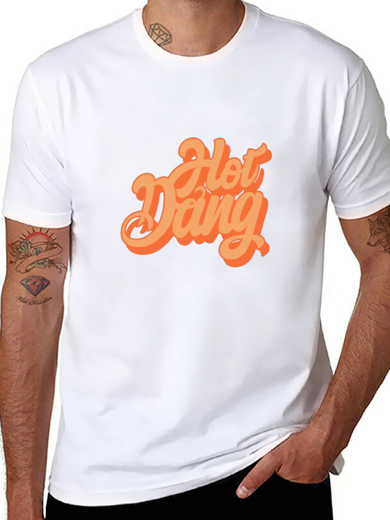 Hot Dang Graphic Tee - Retro Casual T-Shirt