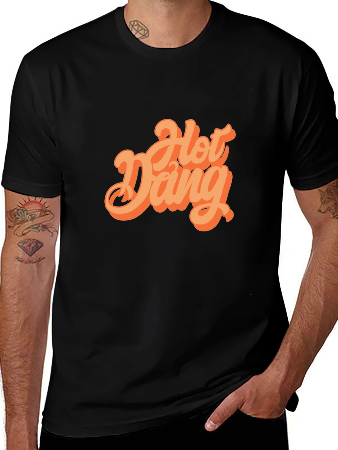 Hot Dang Graphic Tee - Retro Casual T-Shirt