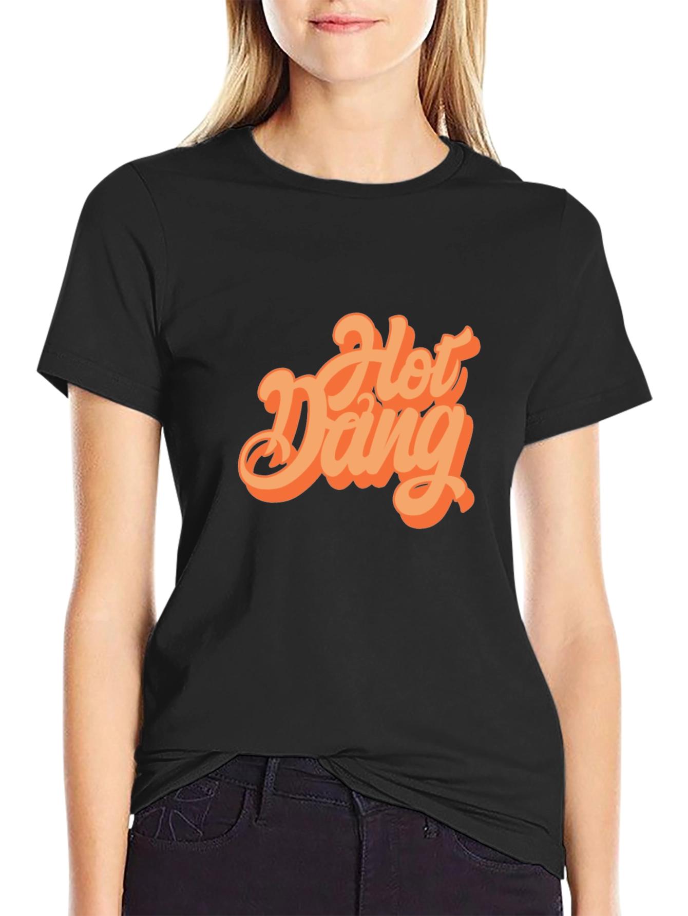 Hot Dang Graphic Tee - Retro Casual T-Shirt