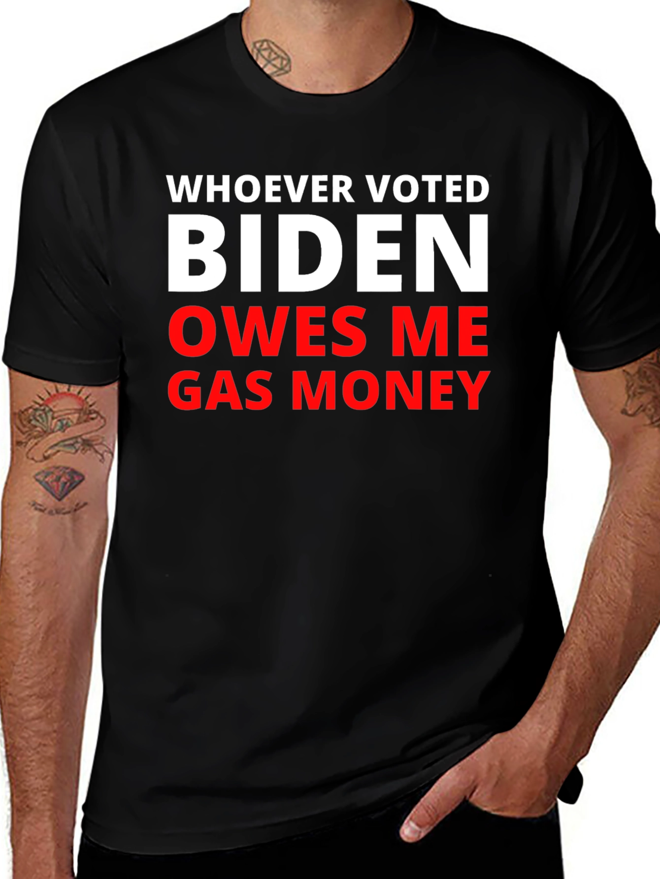 Biden Gas Money Black Graphic Tee
