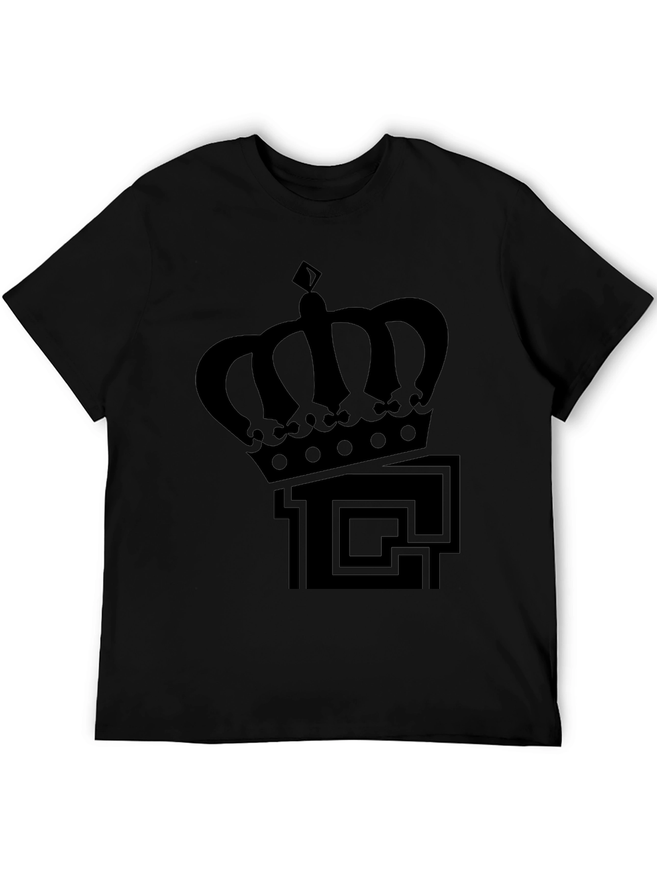 Crown Logo Black T-Shirt - Mens Fashion Tee