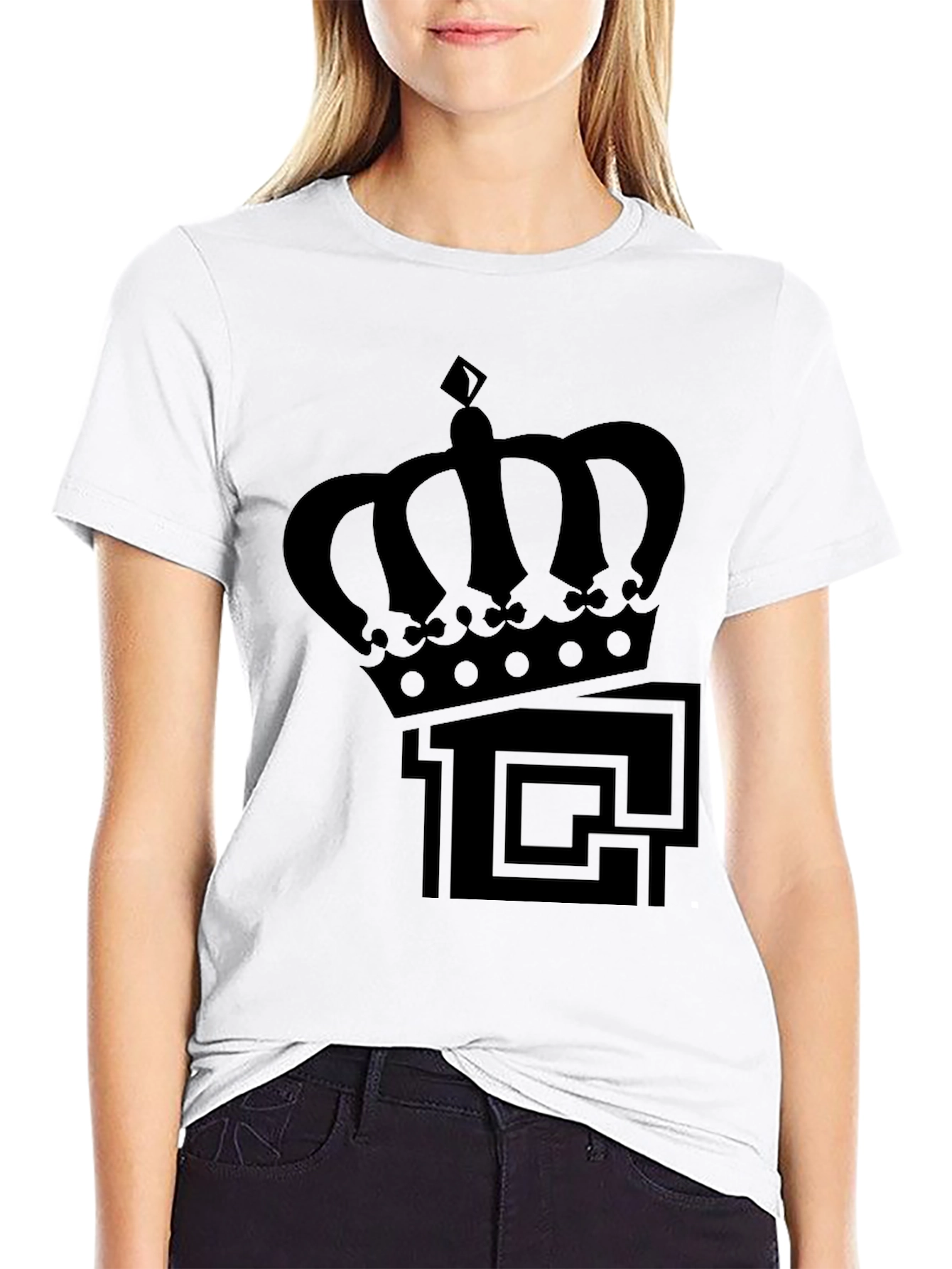 Crown Logo Black T-Shirt - Mens Fashion Tee