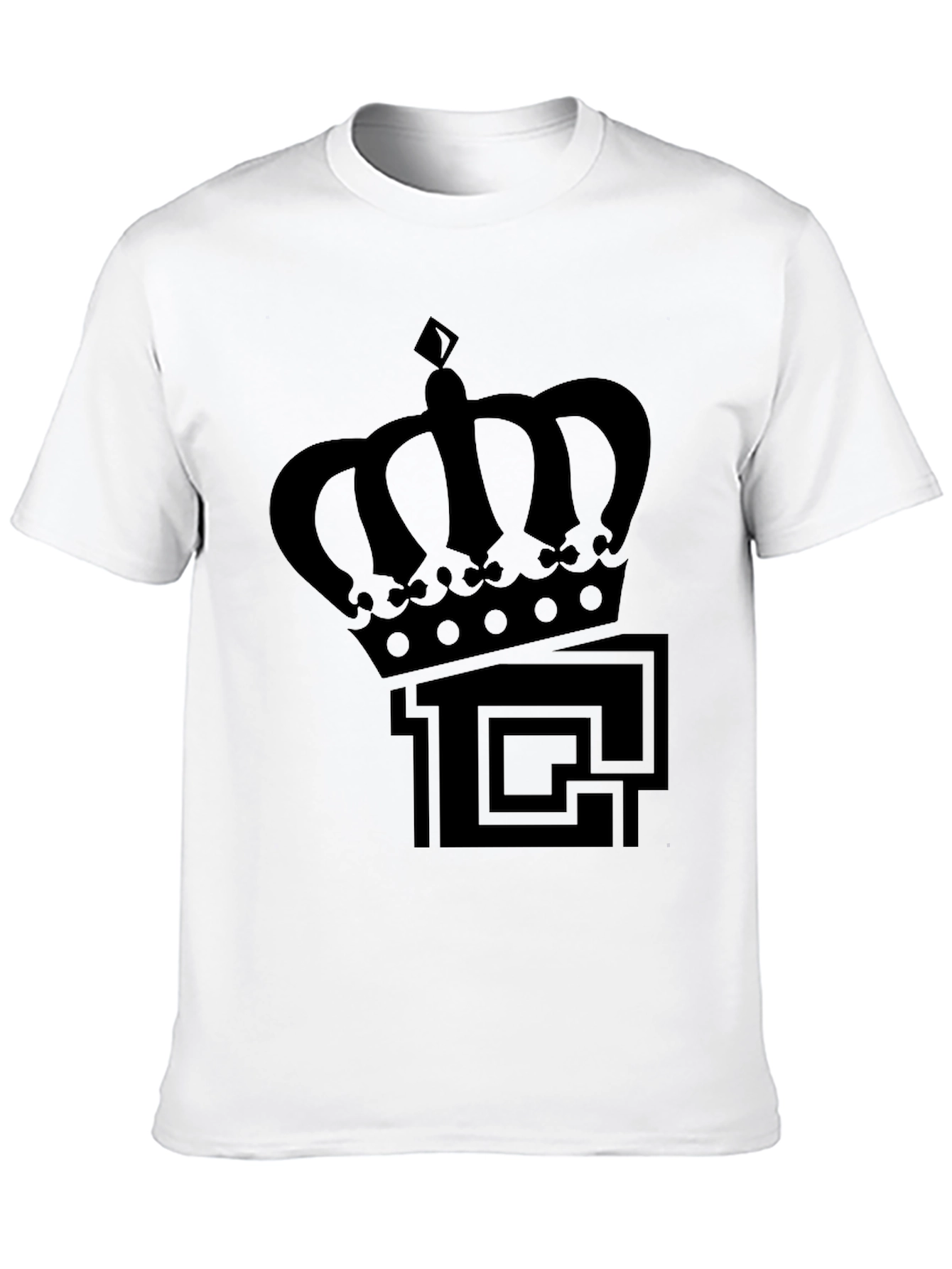Crown Logo Black T-Shirt - Mens Fashion Tee