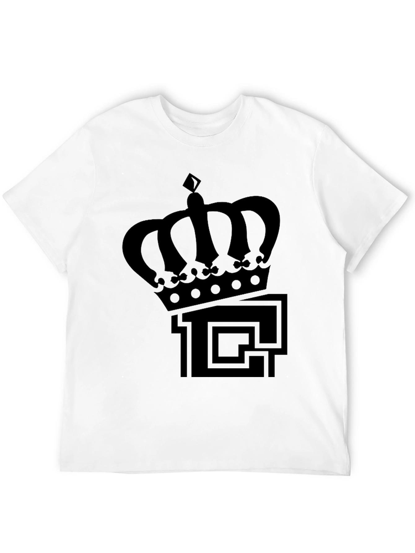 Crown Logo Black T-Shirt - Mens Fashion Tee