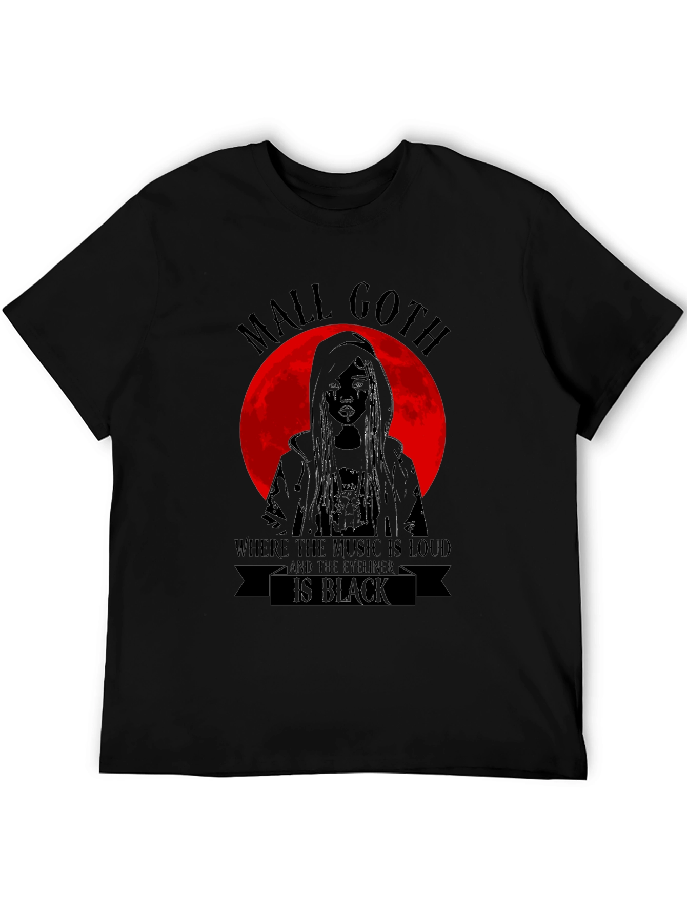 Mall Goth Graphic Tee - Loud Music Black Eyeliner