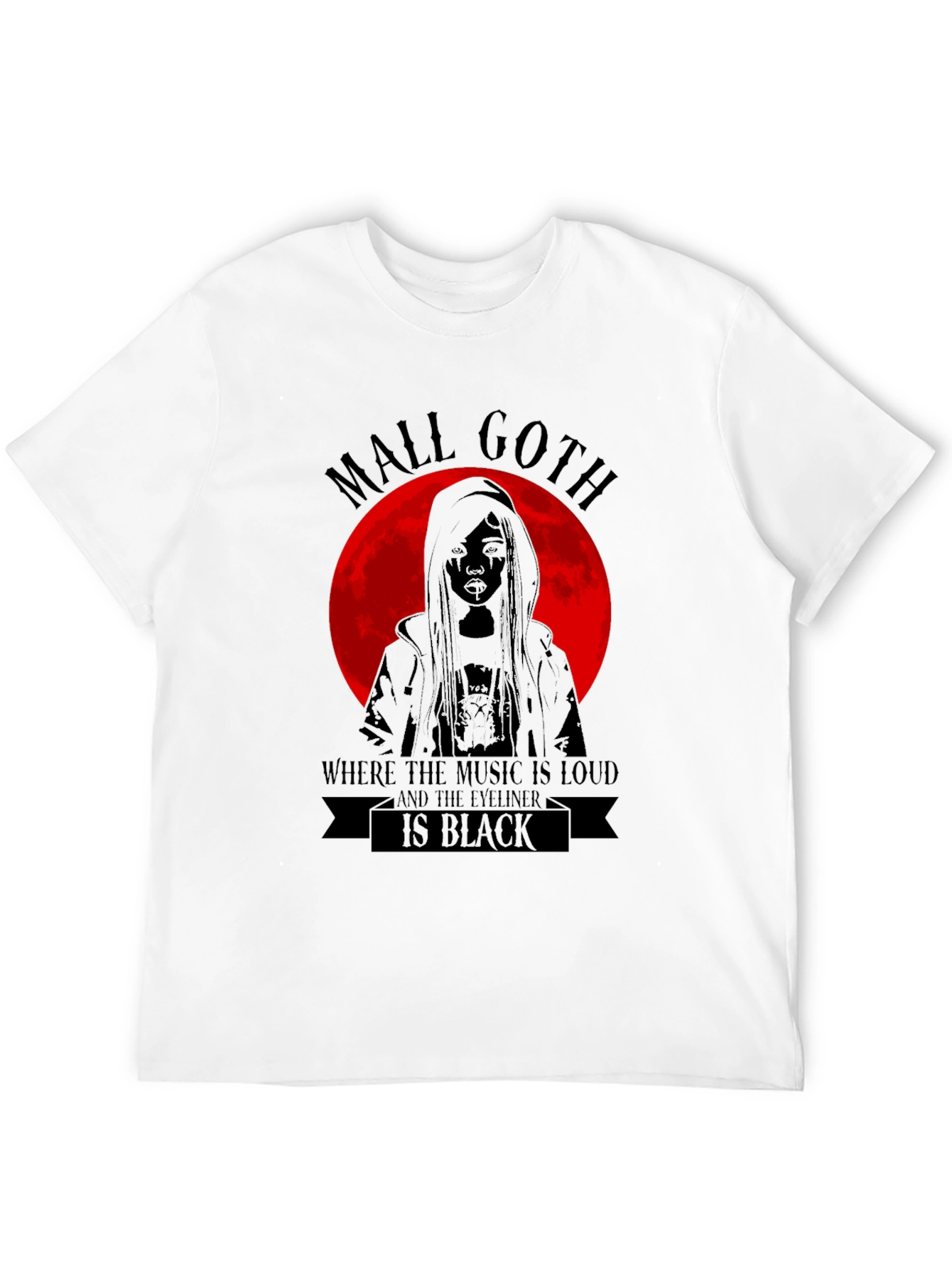 Mall Goth Graphic Tee - Loud Music Black Eyeliner